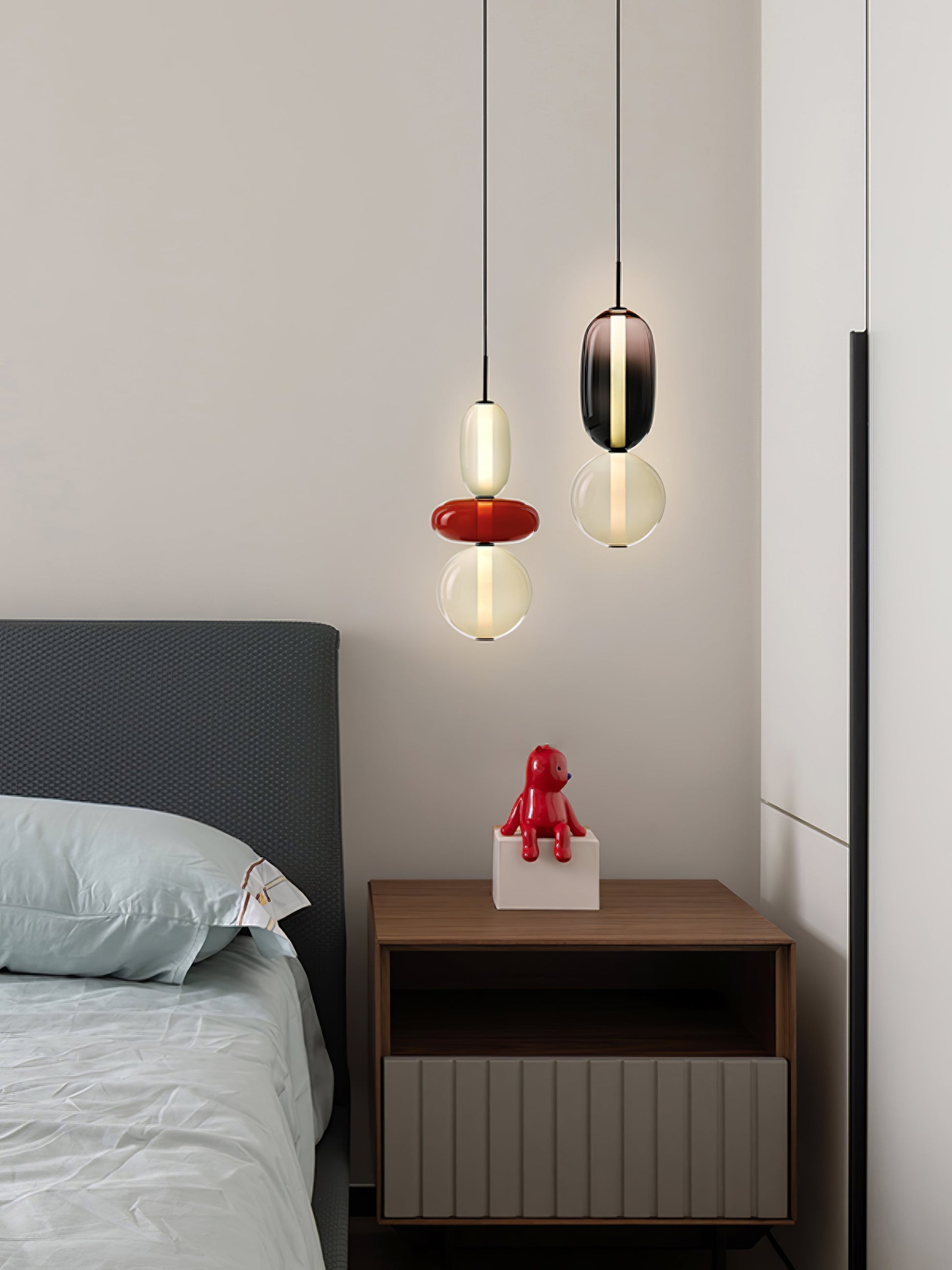 Candied Glass Combo Pendant Light-Neutral Decor