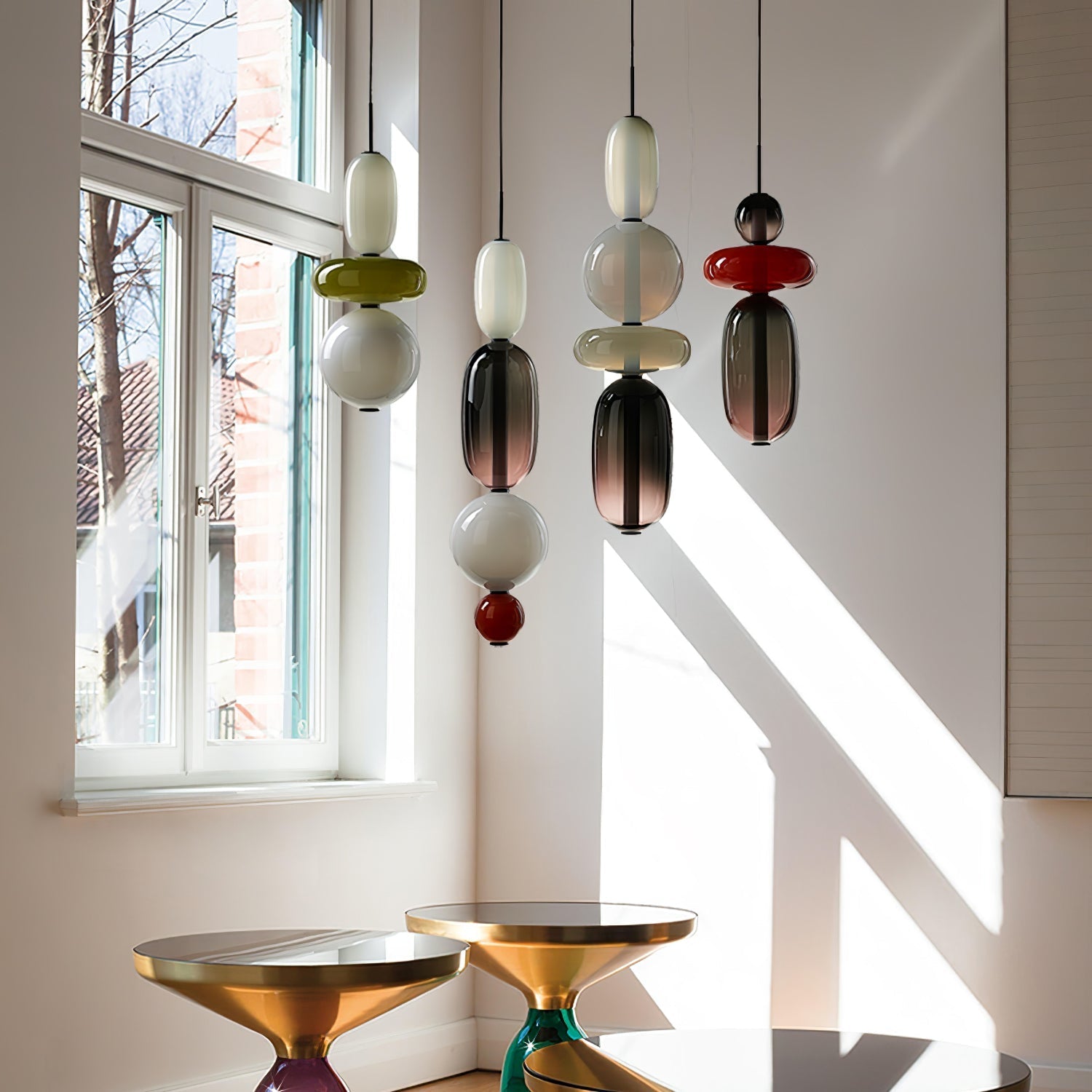 Daelen Glass Acrylic Artistic Pendant Light-Neutral Decor