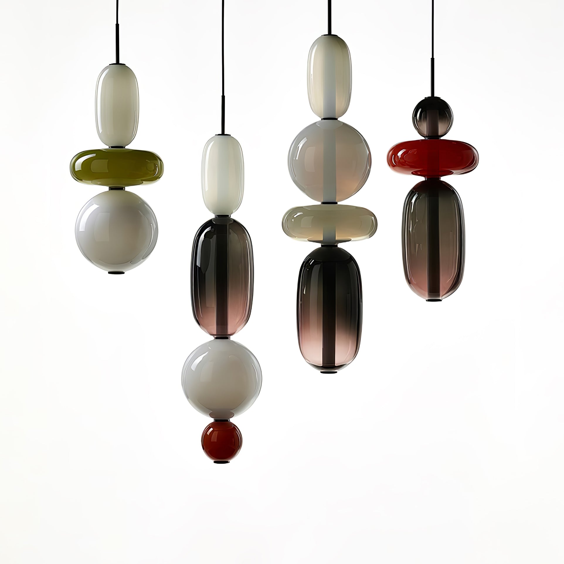 Candied Glass Combo Pendant Light-Neutral Decor
