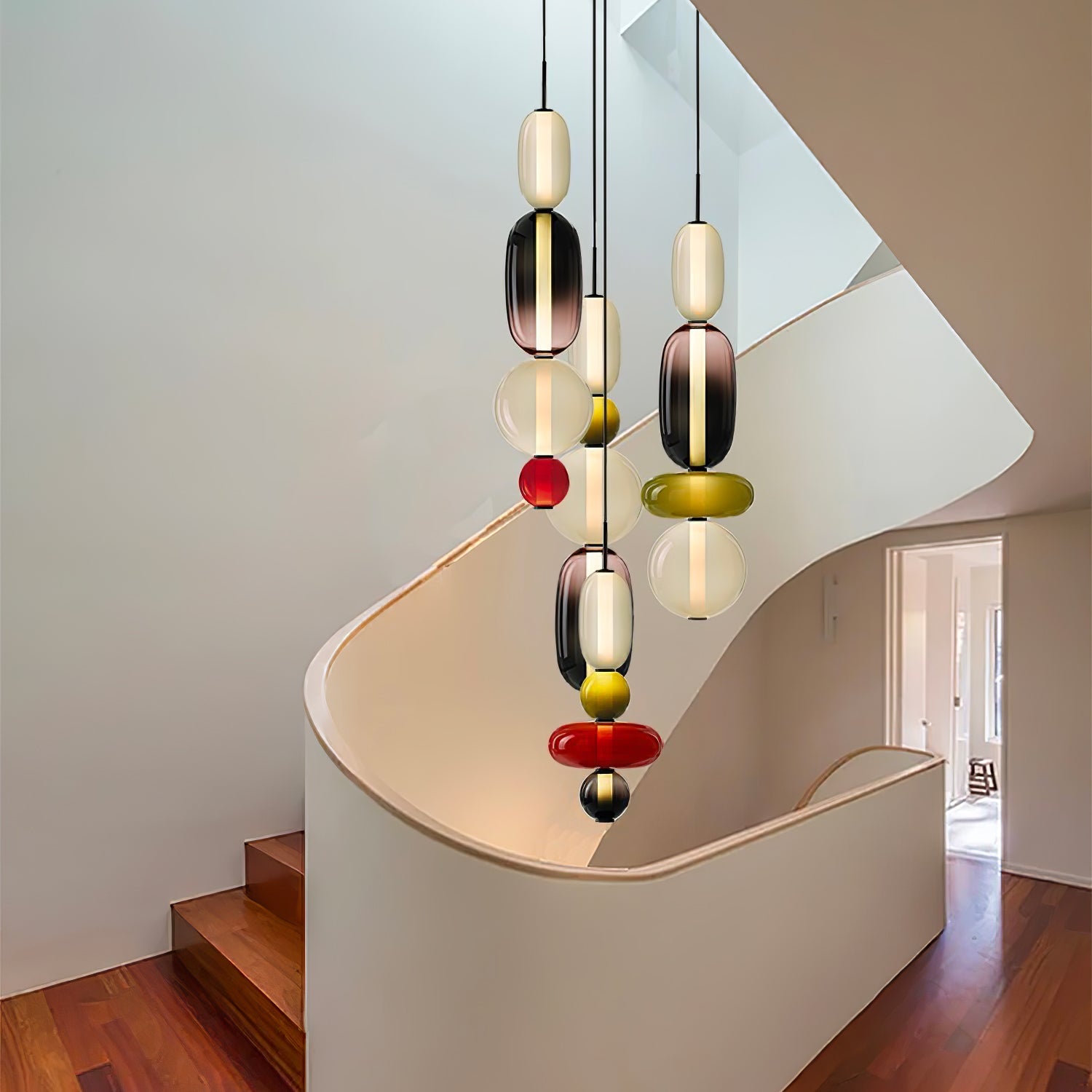 Candied Glass Combo Pendant Light-Neutral Decor