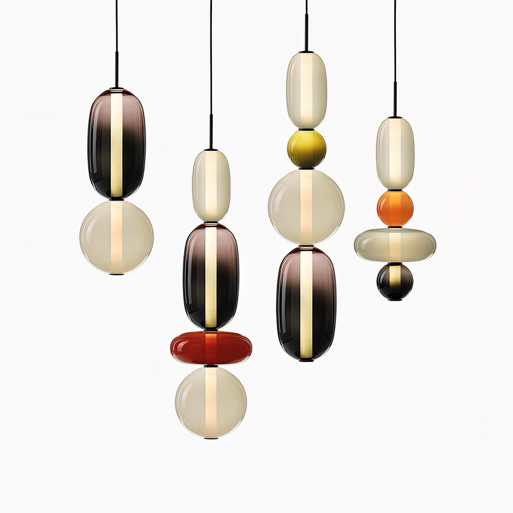 Orba Candied Glass Pendant Light-Neutral Decor