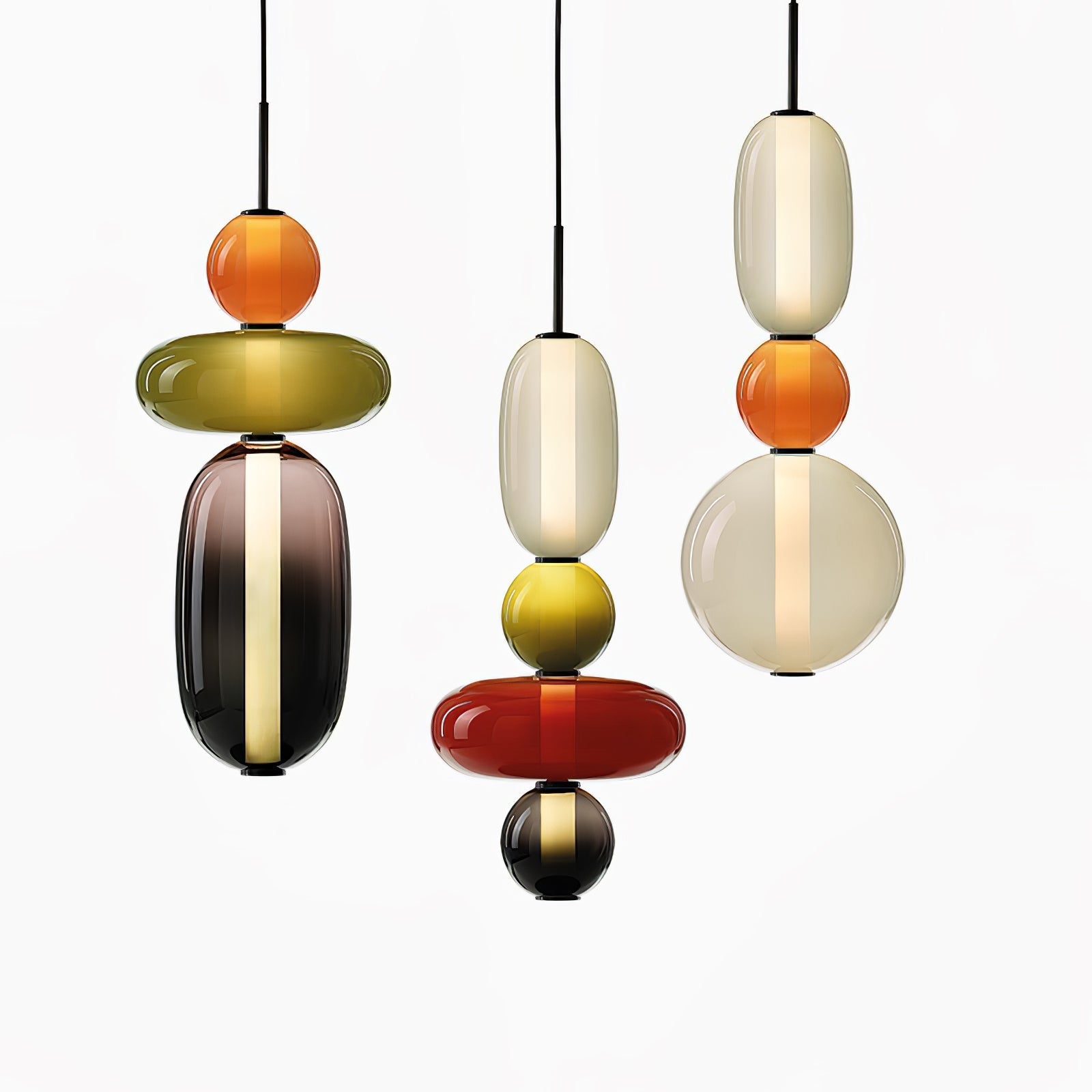 Daelen Glass Acrylic Artistic Pendant Light-Neutral Decor