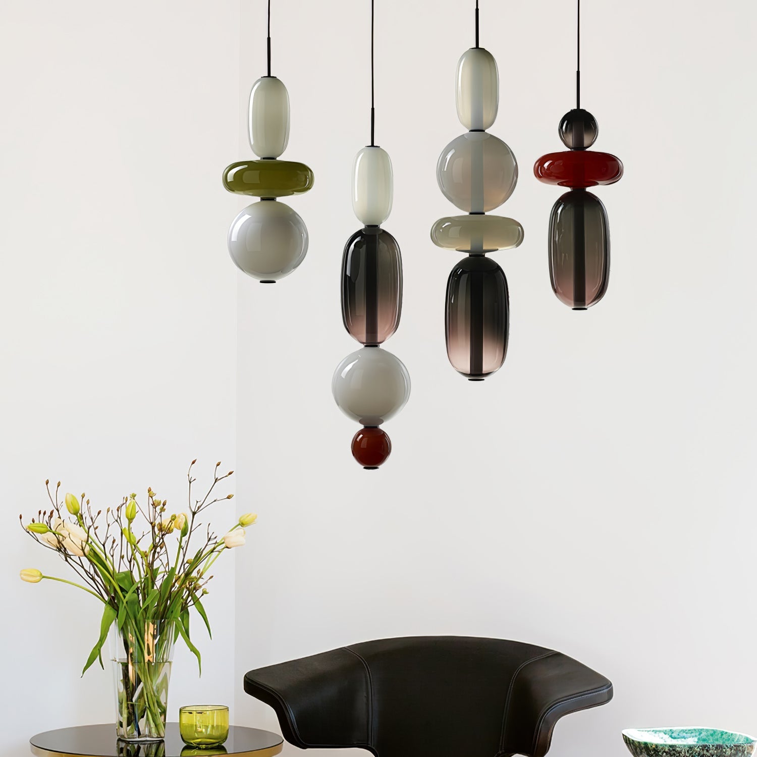 Daelen Glass Acrylic Artistic Pendant Light-Neutral Decor