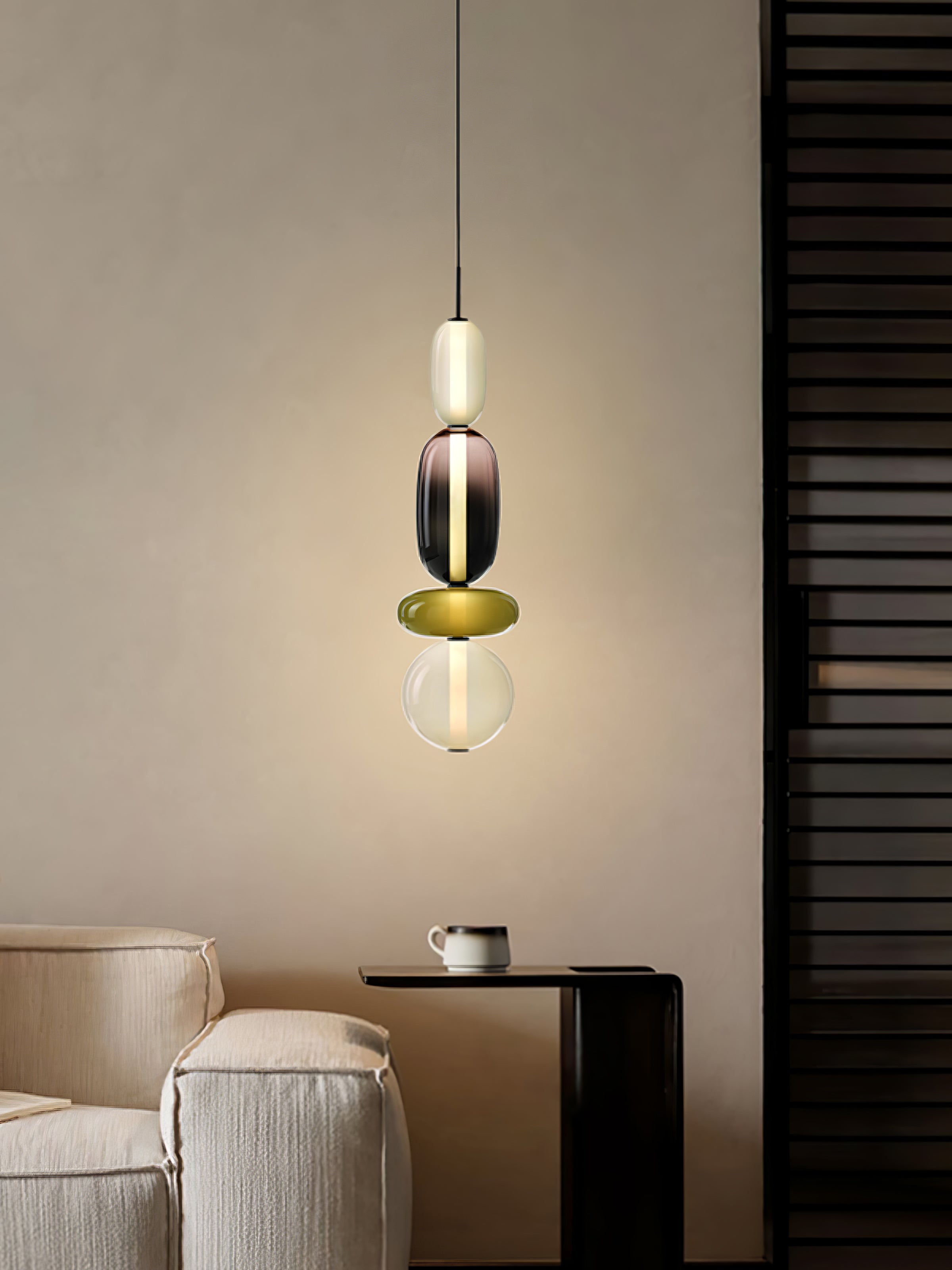 Candied Glass Combo Pendant Light-Neutral Decor