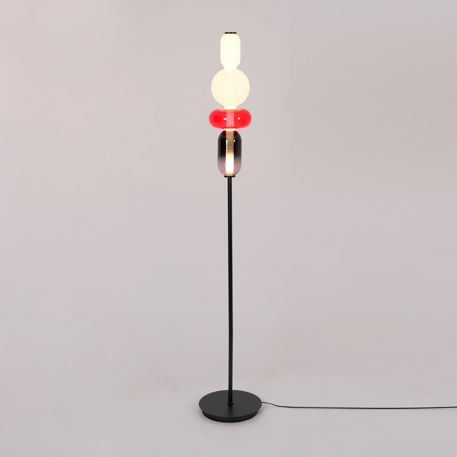 Ririxy Floor Light Candiedplayful Glass-Neutral Decor