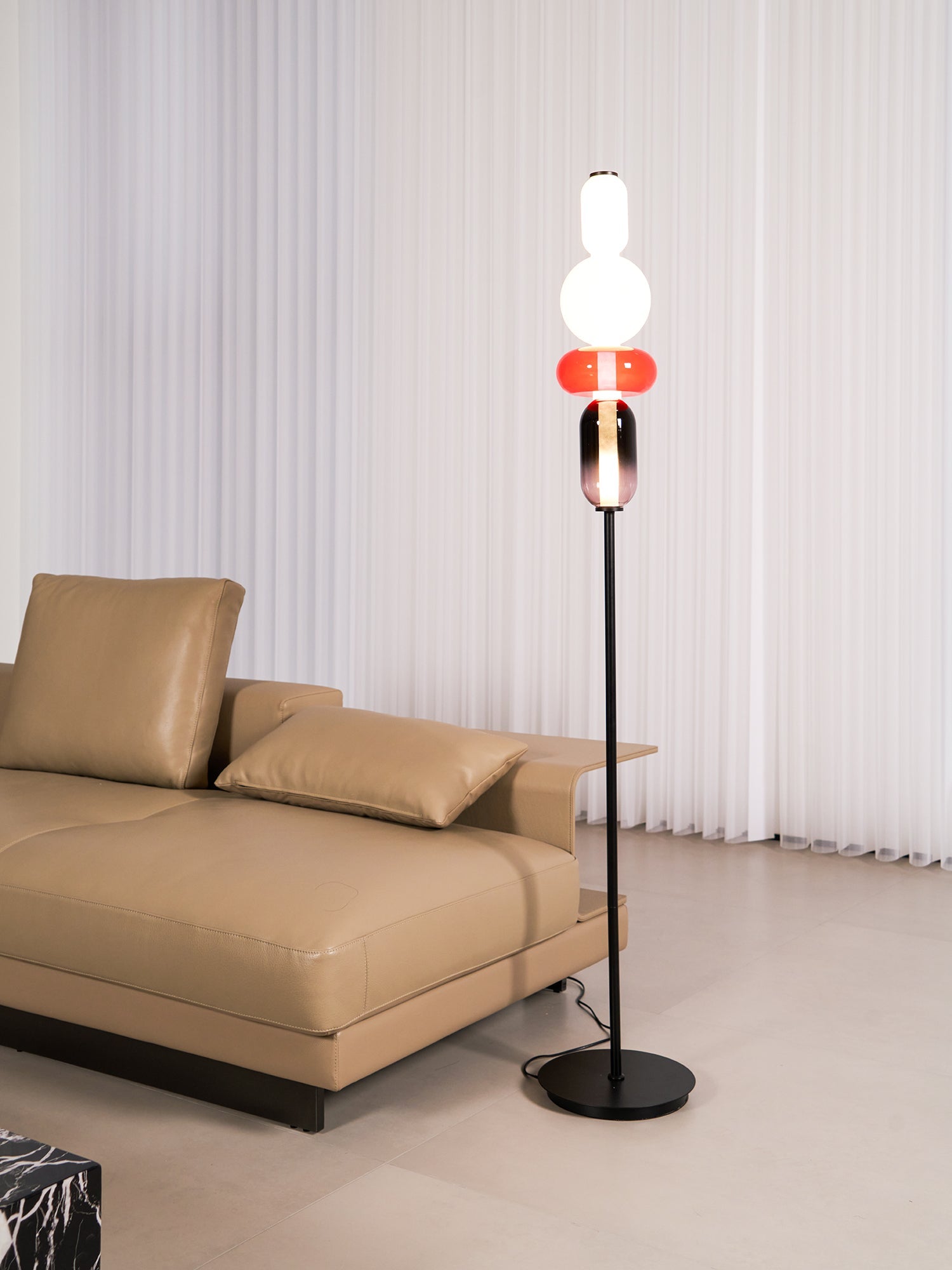 Ririxy Floor Light Candiedplayful Glass-Neutral Decor