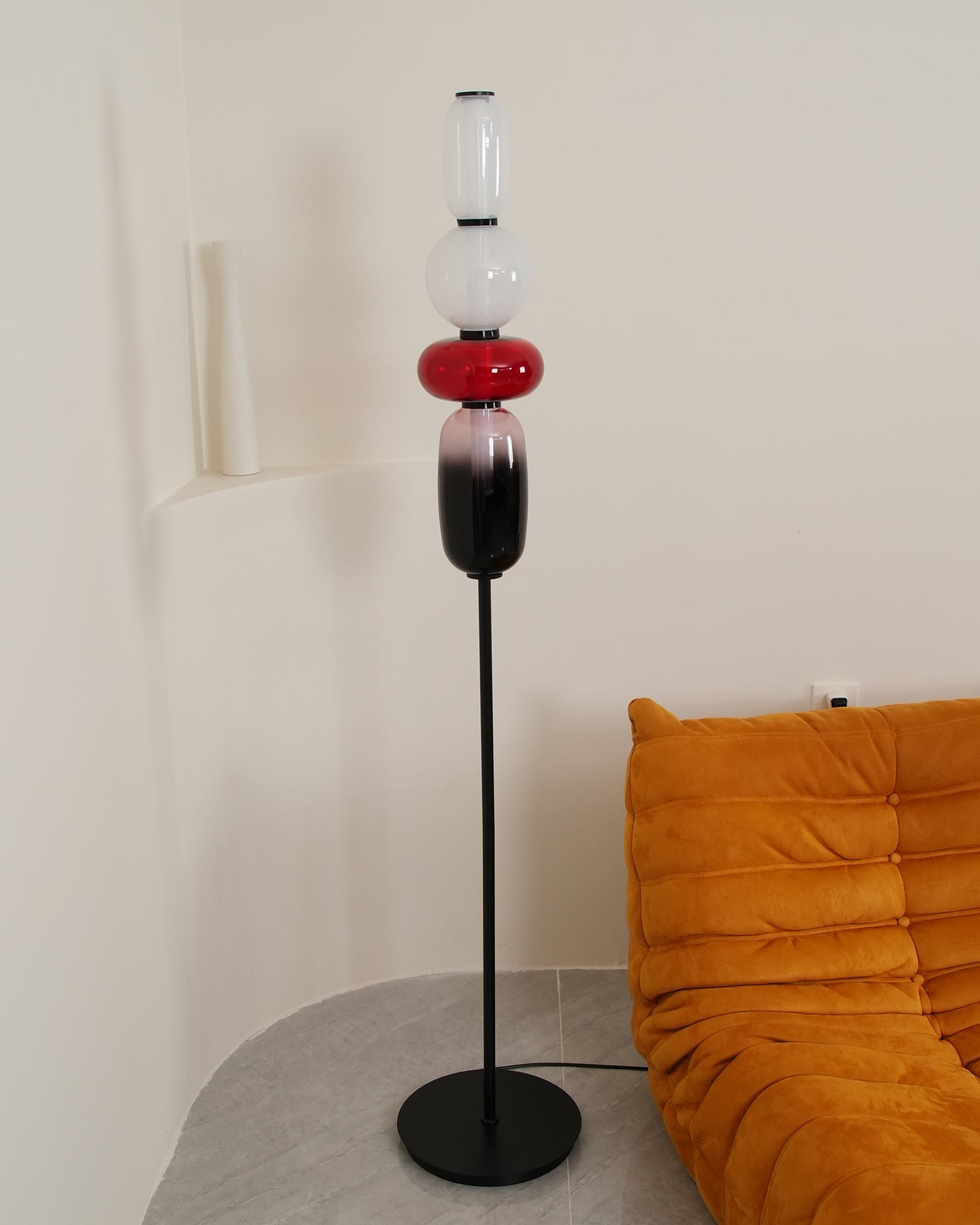 Ririxy Floor Light Candiedplayful Glass-Neutral Decor