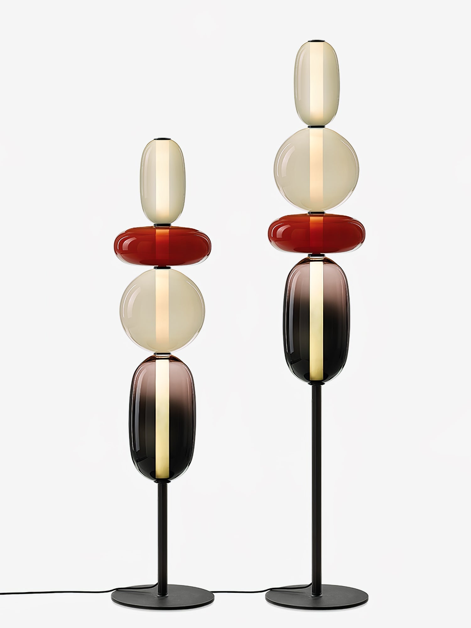 Ririxy Floor Light Candiedplayful Glass-Neutral Decor