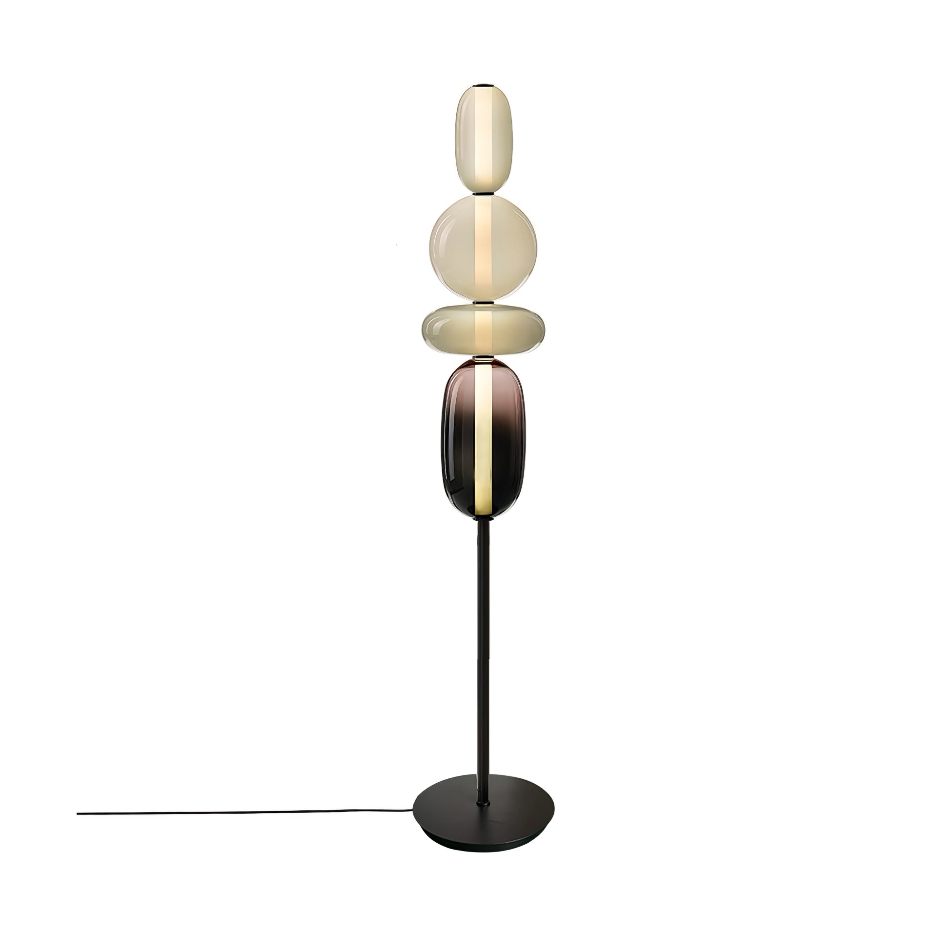 Ririxy Floor Light Candiedplayful Glass-Neutral Decor