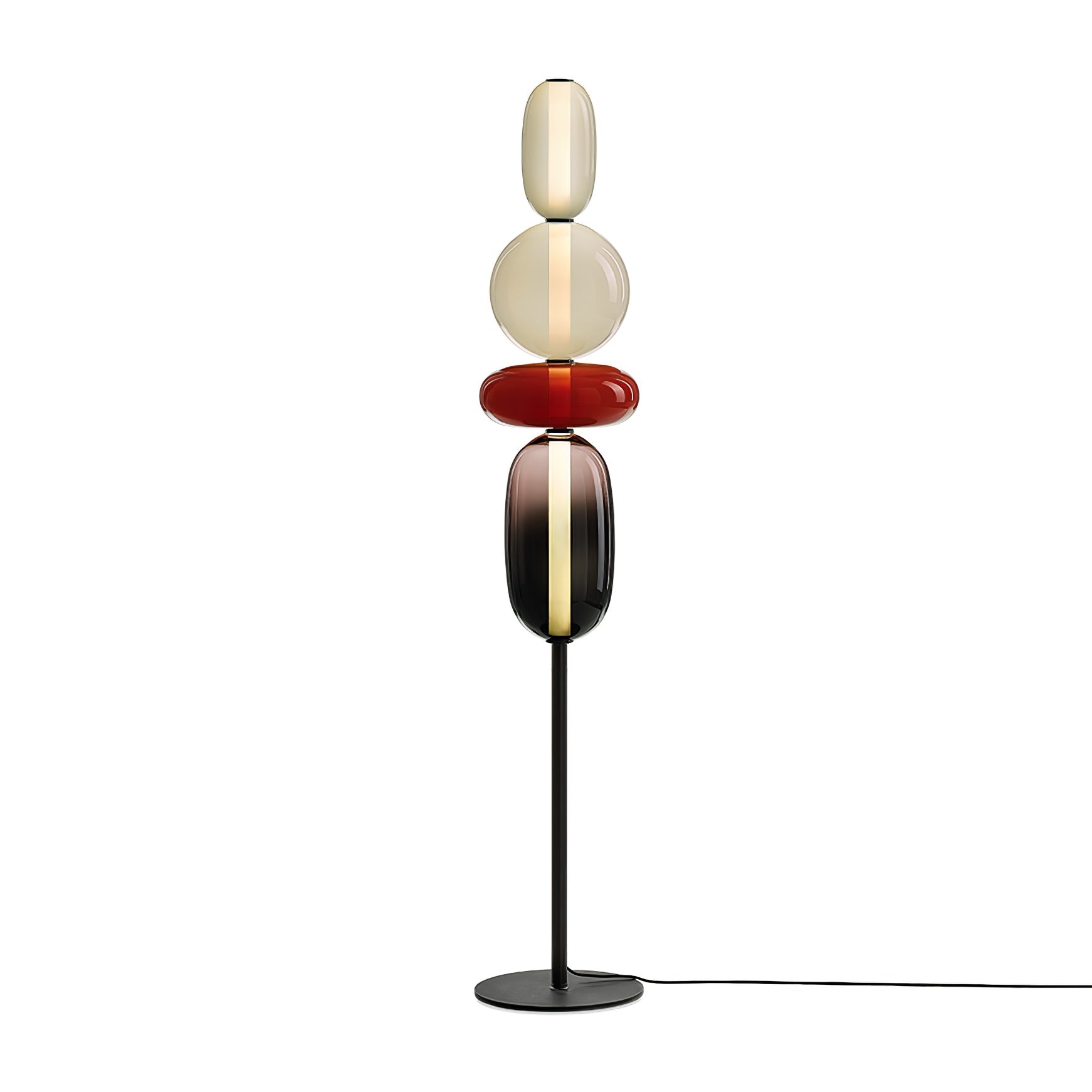 Ririxy Floor Light Candiedplayful Glass-Neutral Decor