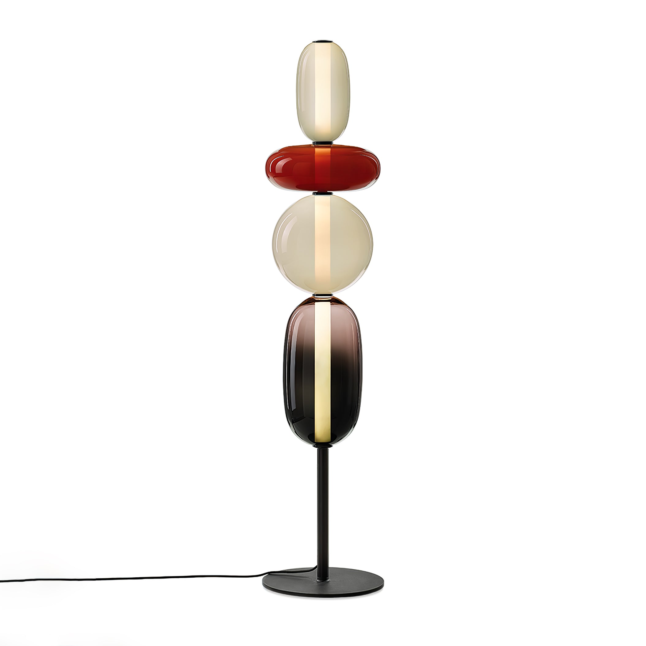 Ririxy Floor Light Candiedplayful Glass-Neutral Decor