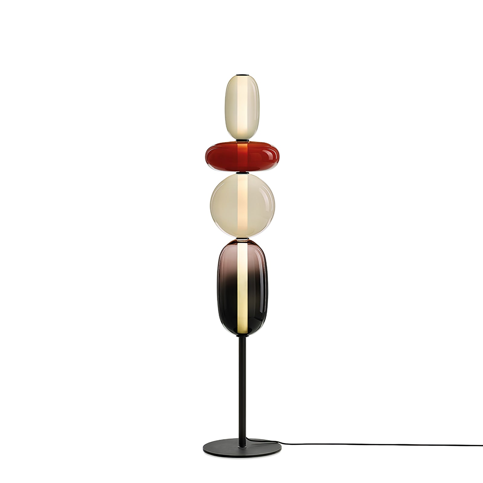 Ririxy Floor Light Candiedplayful Glass-Neutral Decor