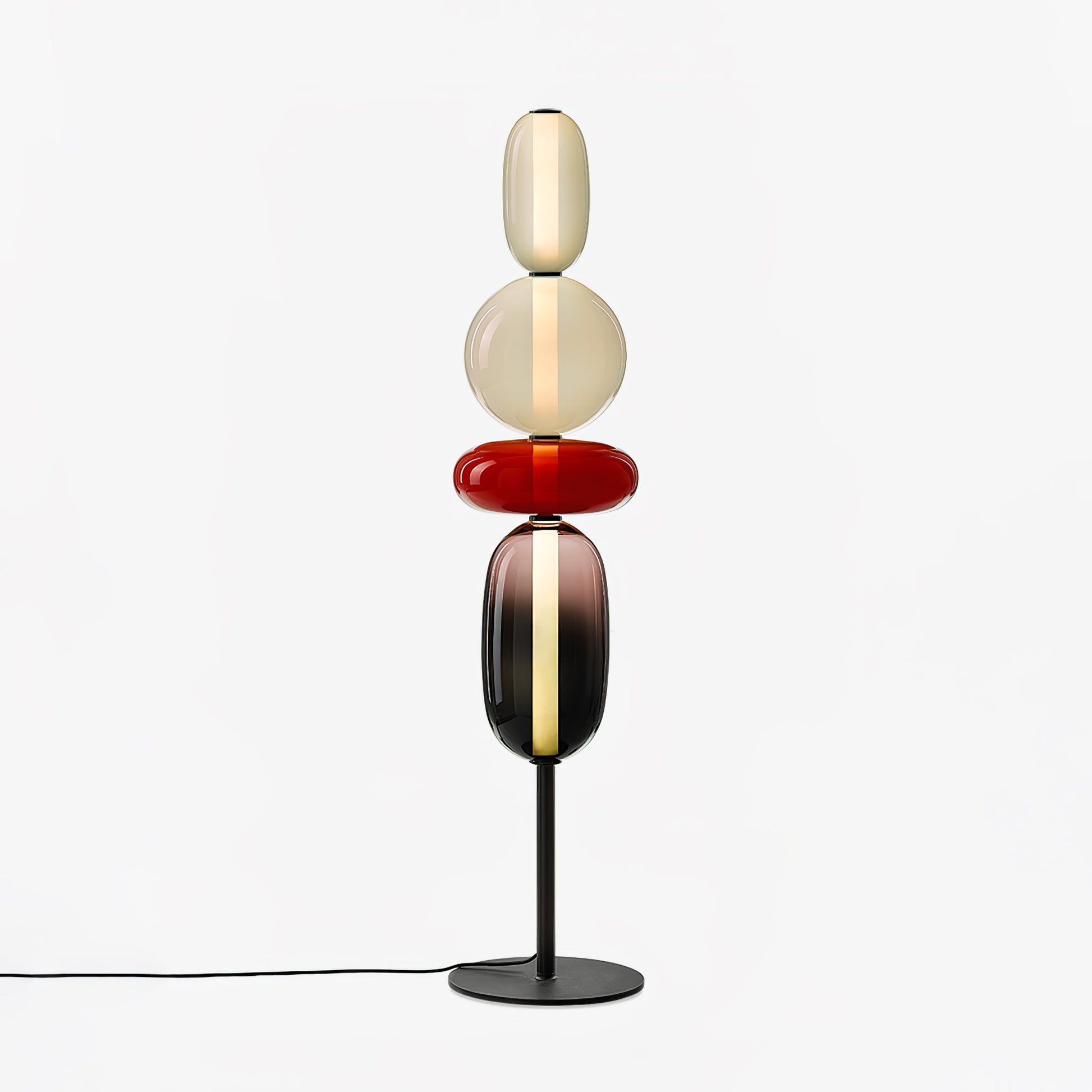 Ririxy Floor Light Candiedplayful Glass-Neutral Decor