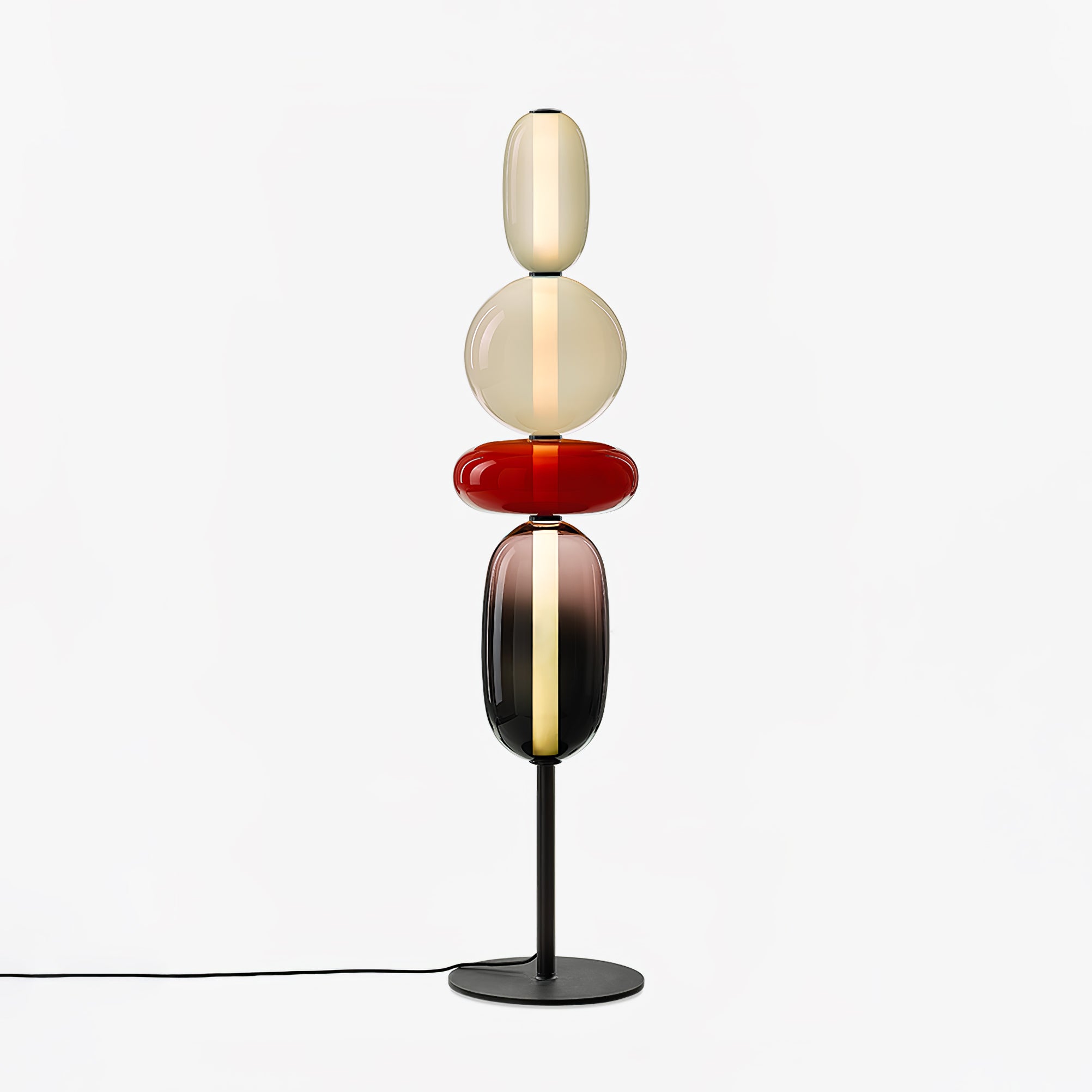 Ririxy Floor Light Candiedplayful Glass-Neutral Decor