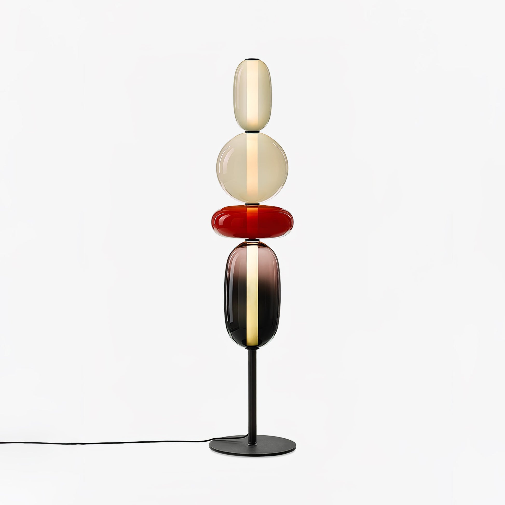 Ririxy Floor Light Candiedplayful Glass-Neutral Decor