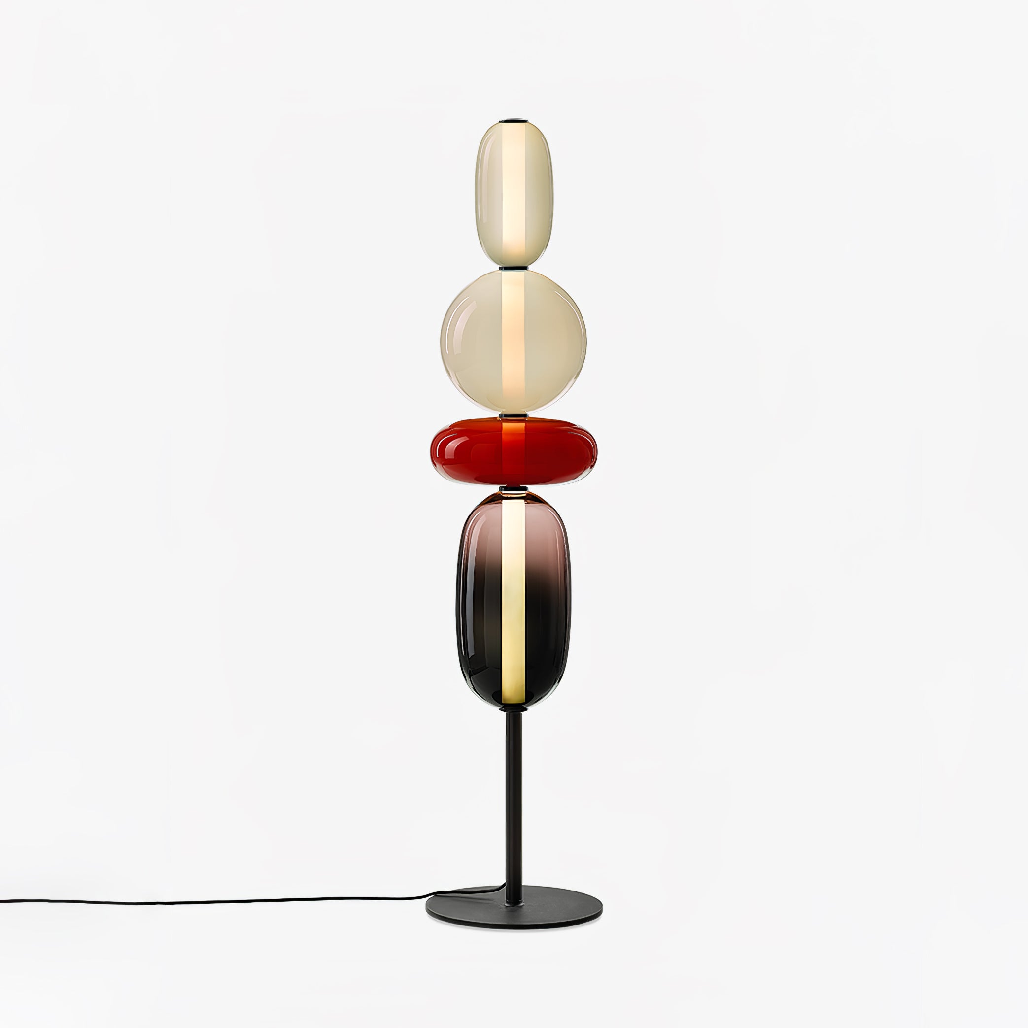 Ririxy Floor Light Candiedplayful Glass-Neutral Decor