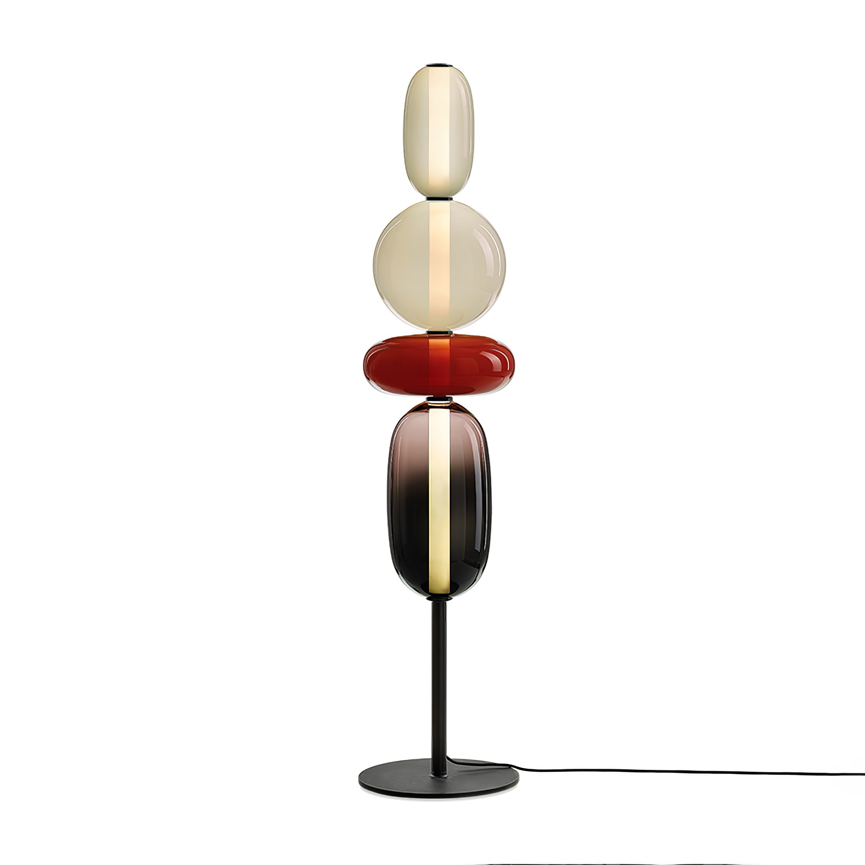 Ririxy Floor Light Candiedplayful Glass-Neutral Decor