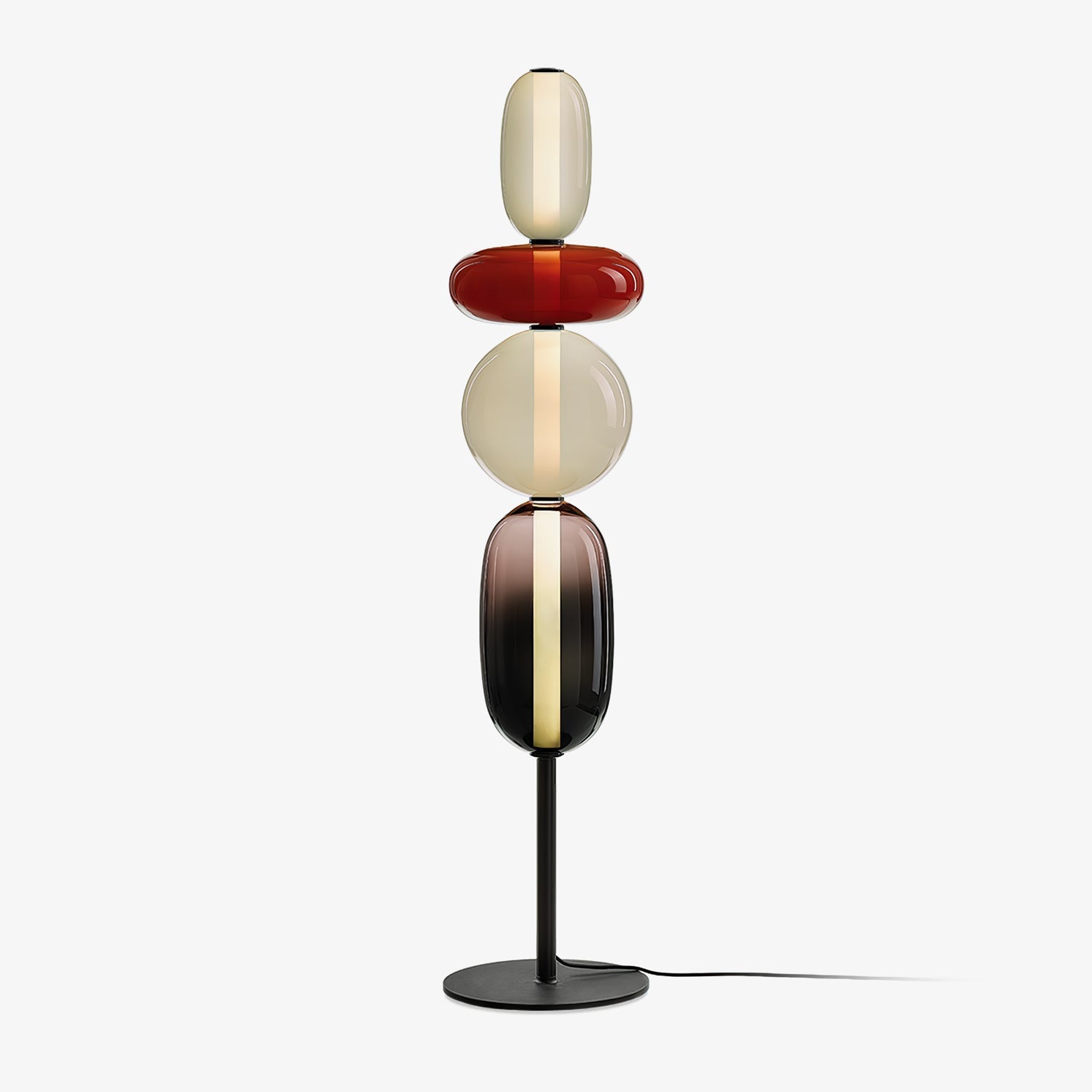 Ririxy Floor Light Candiedplayful Glass-Neutral Decor