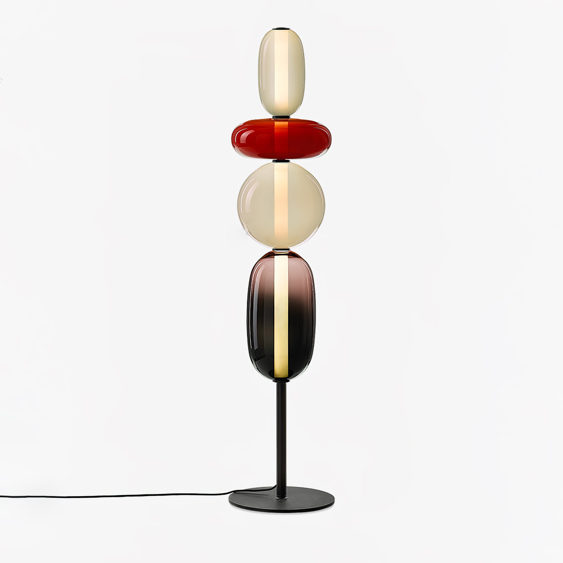 Ririxy Floor Light Candiedplayful Glass-Neutral Decor