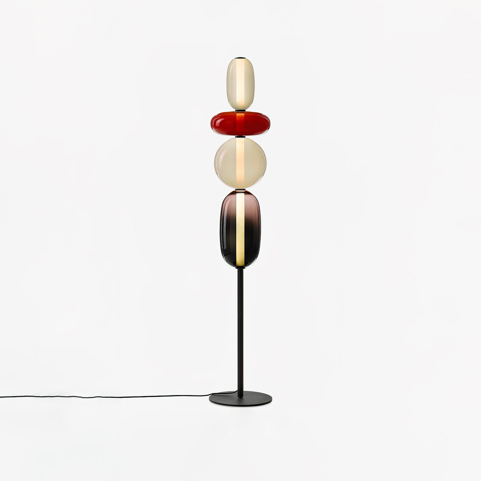 Ririxy Floor Light Candiedplayful Glass-Neutral Decor