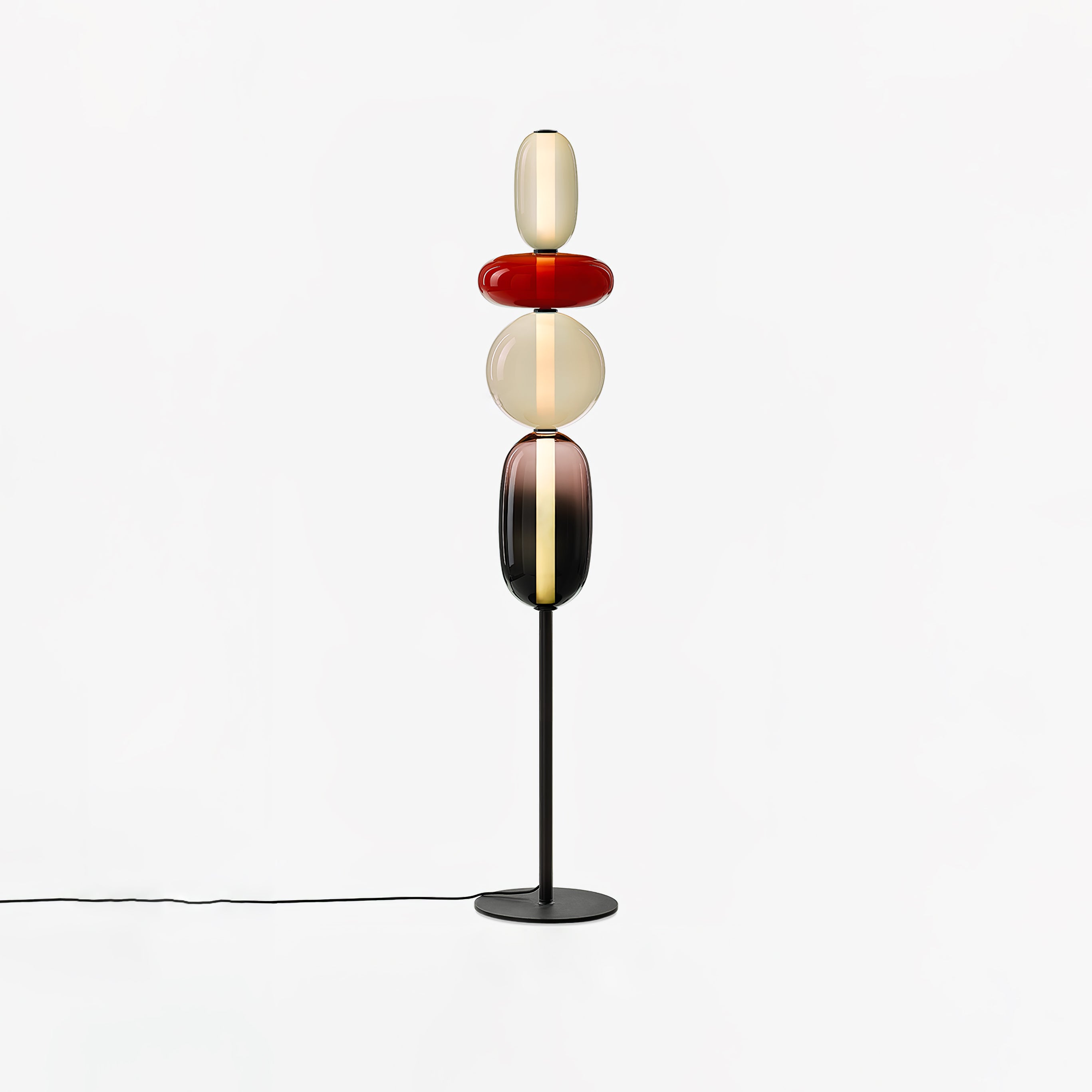 Ririxy Floor Light Candiedplayful Glass-Neutral Decor