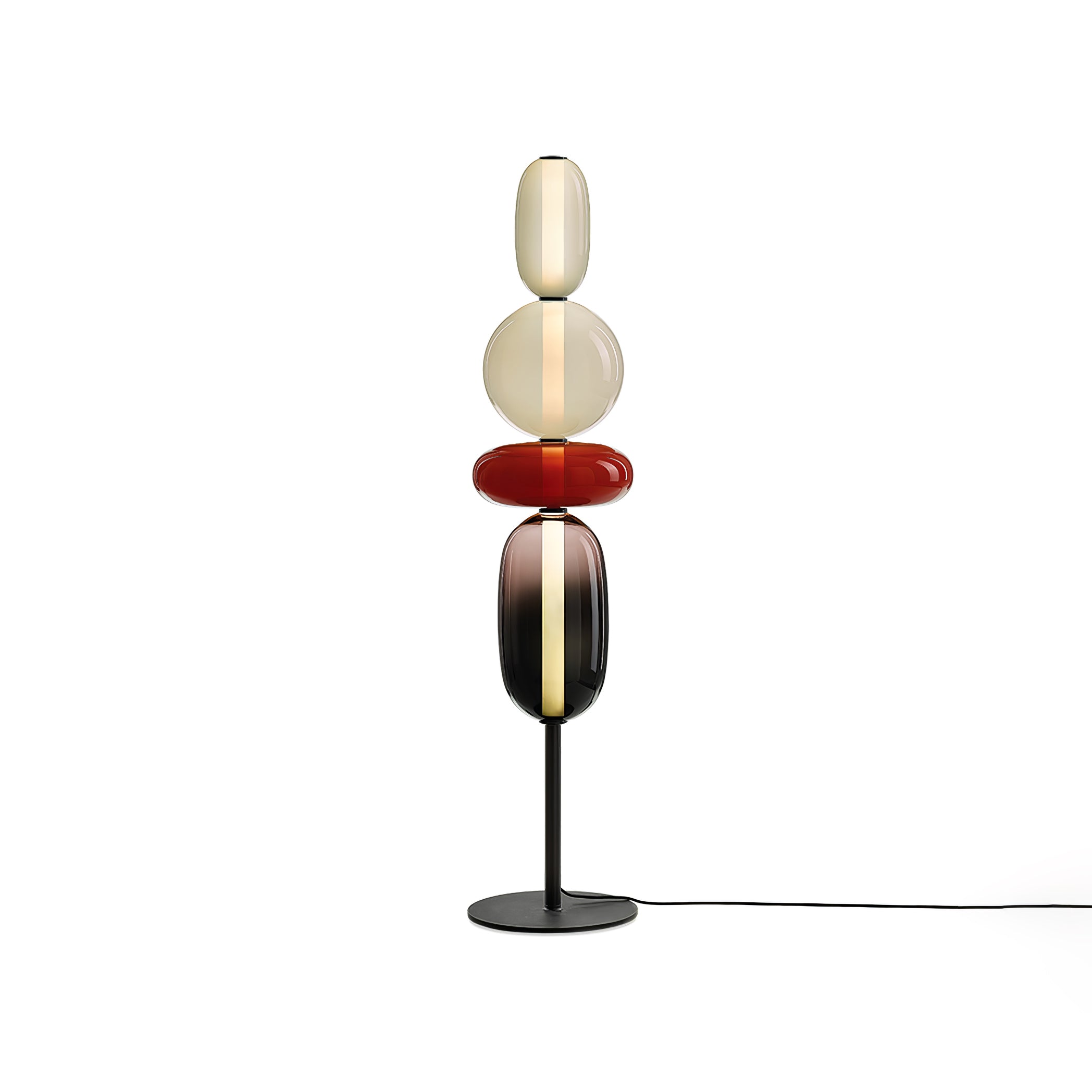 Ririxy Floor Light Candiedplayful Glass-Neutral Decor
