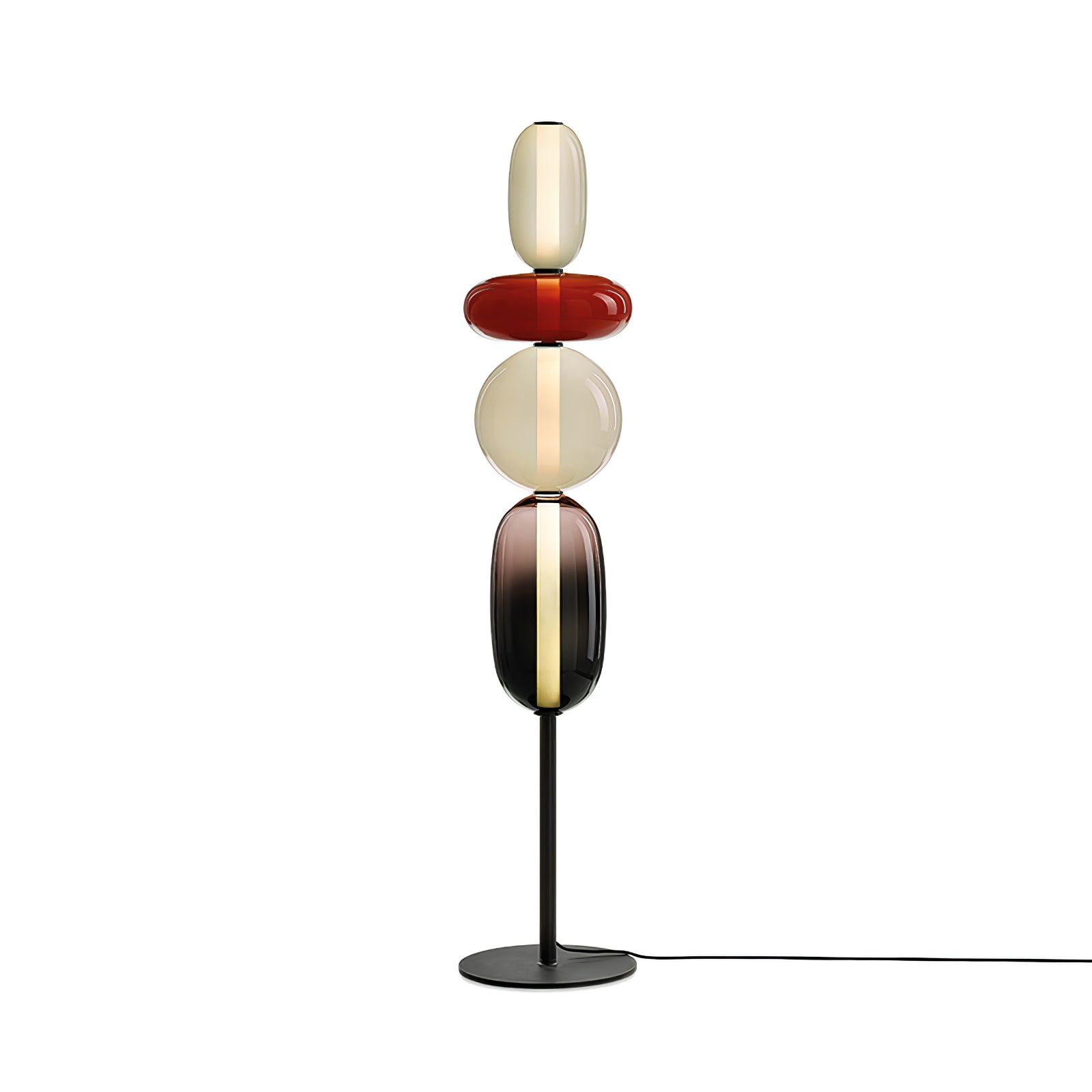 Ririxy Floor Light Candiedplayful Glass-Neutral Decor