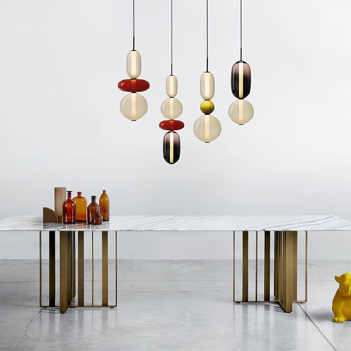 Orba Candied Glass Pendant Light-Neutral Decor
