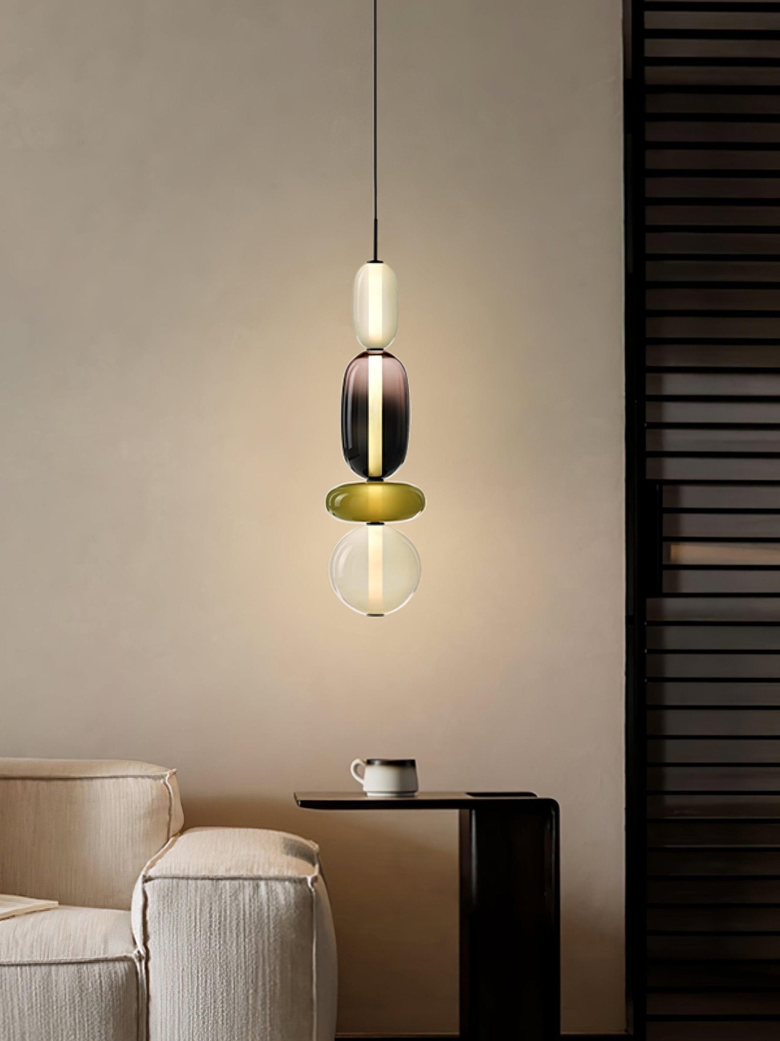 Orba Candied Glass Pendant Light-Neutral Decor