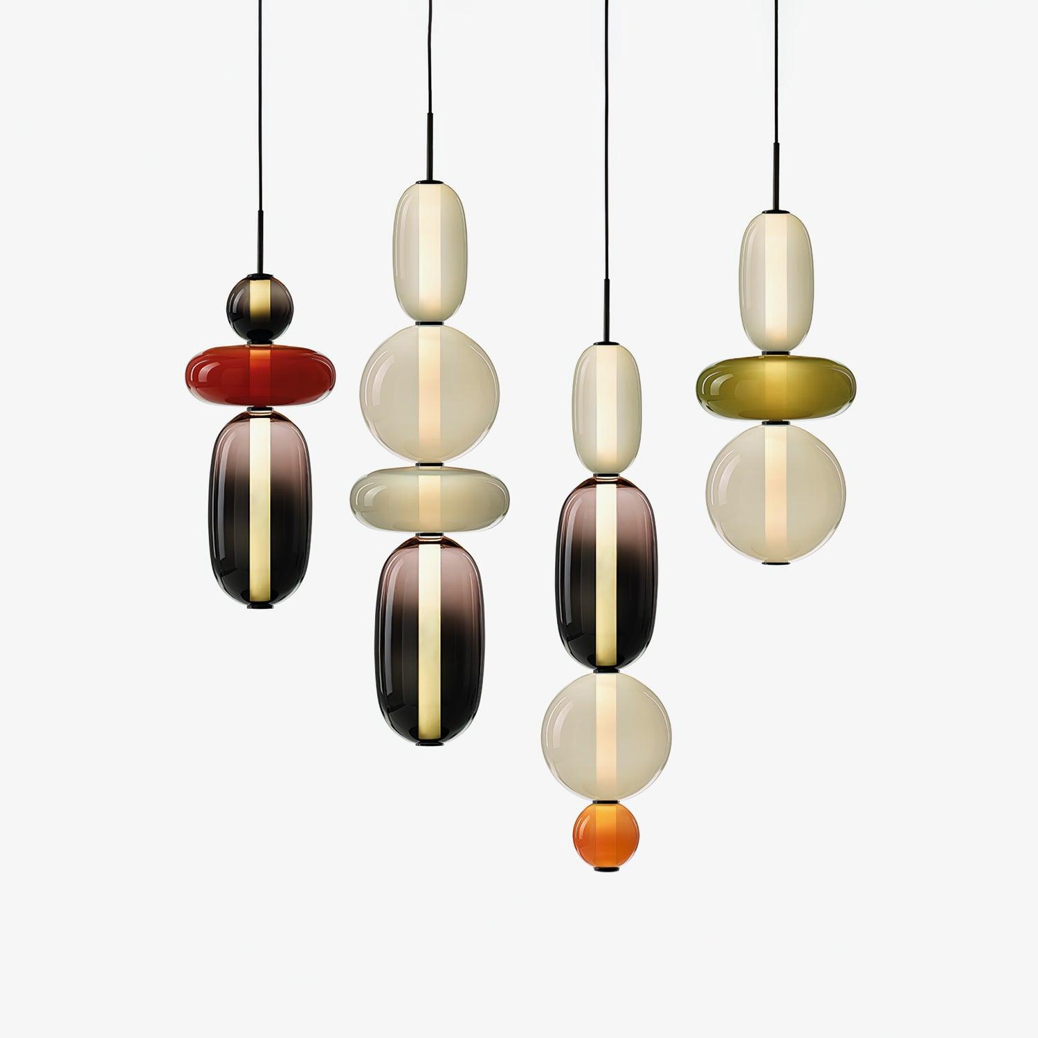 Orba Candied Glass Pendant Light-Neutral Decor