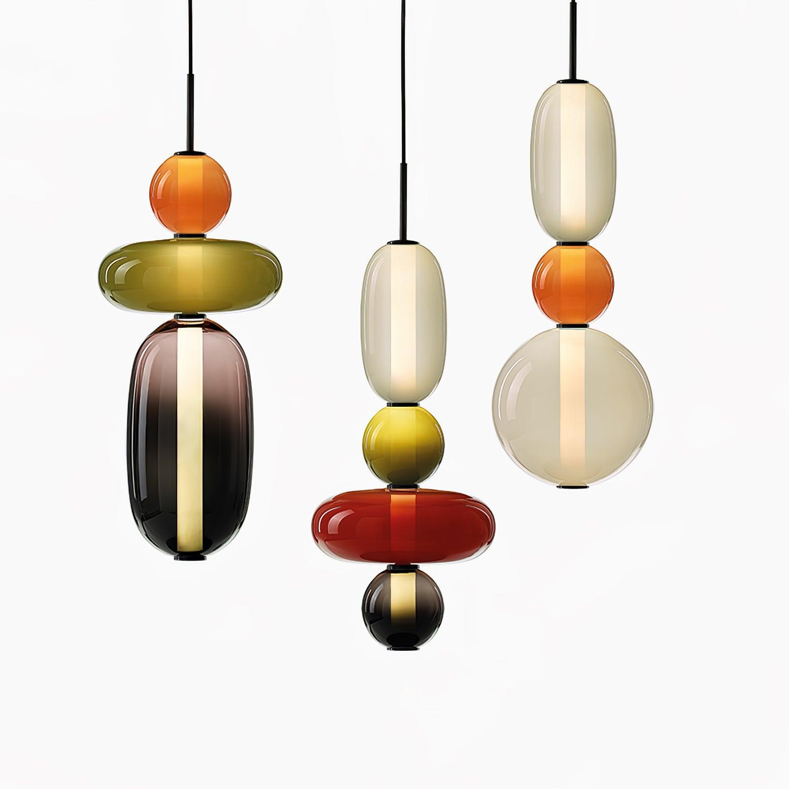 Orba Candied Glass Pendant Light-Neutral Decor