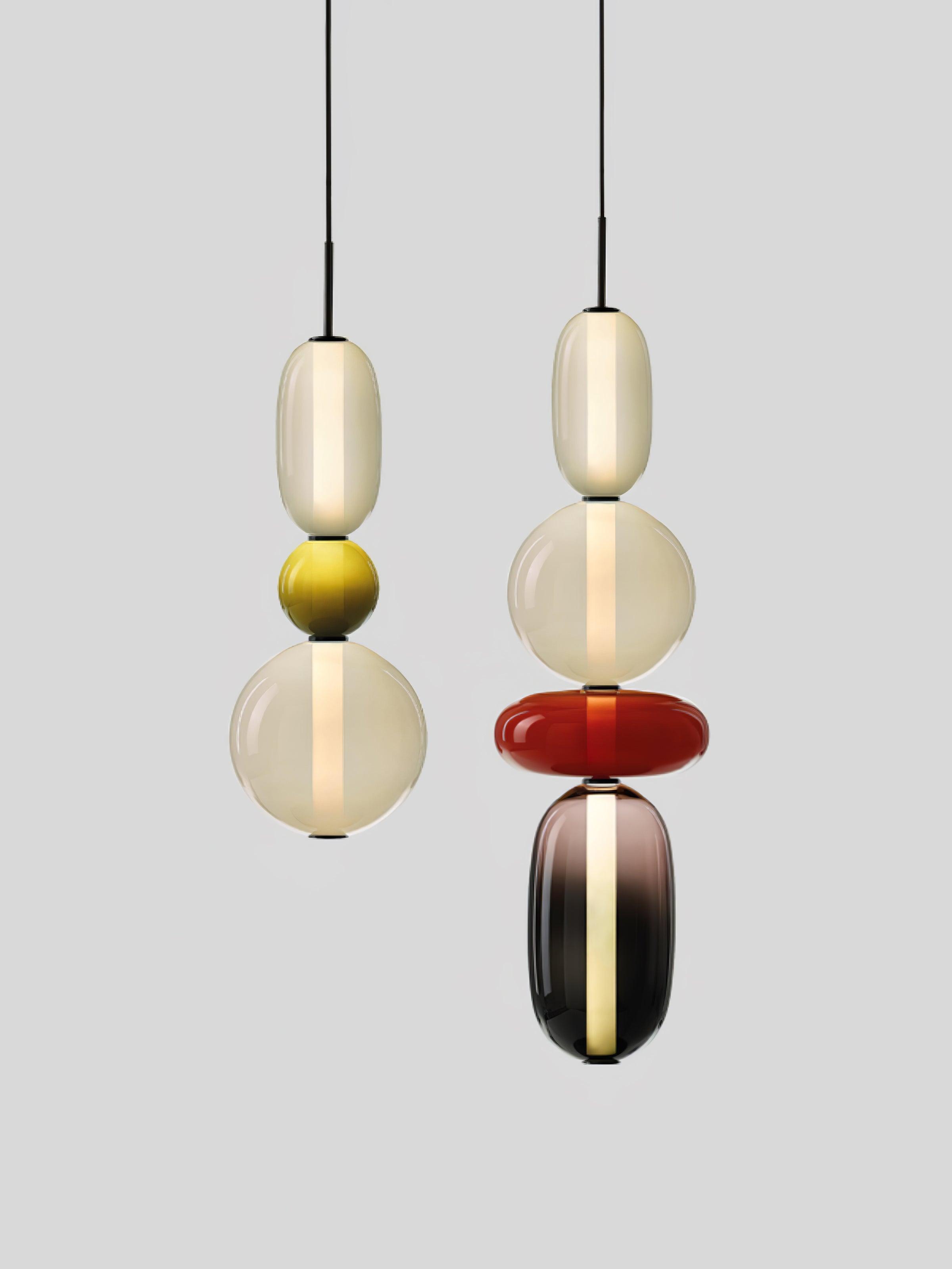Candied Glass Combo Pendant Light-Neutral Decor