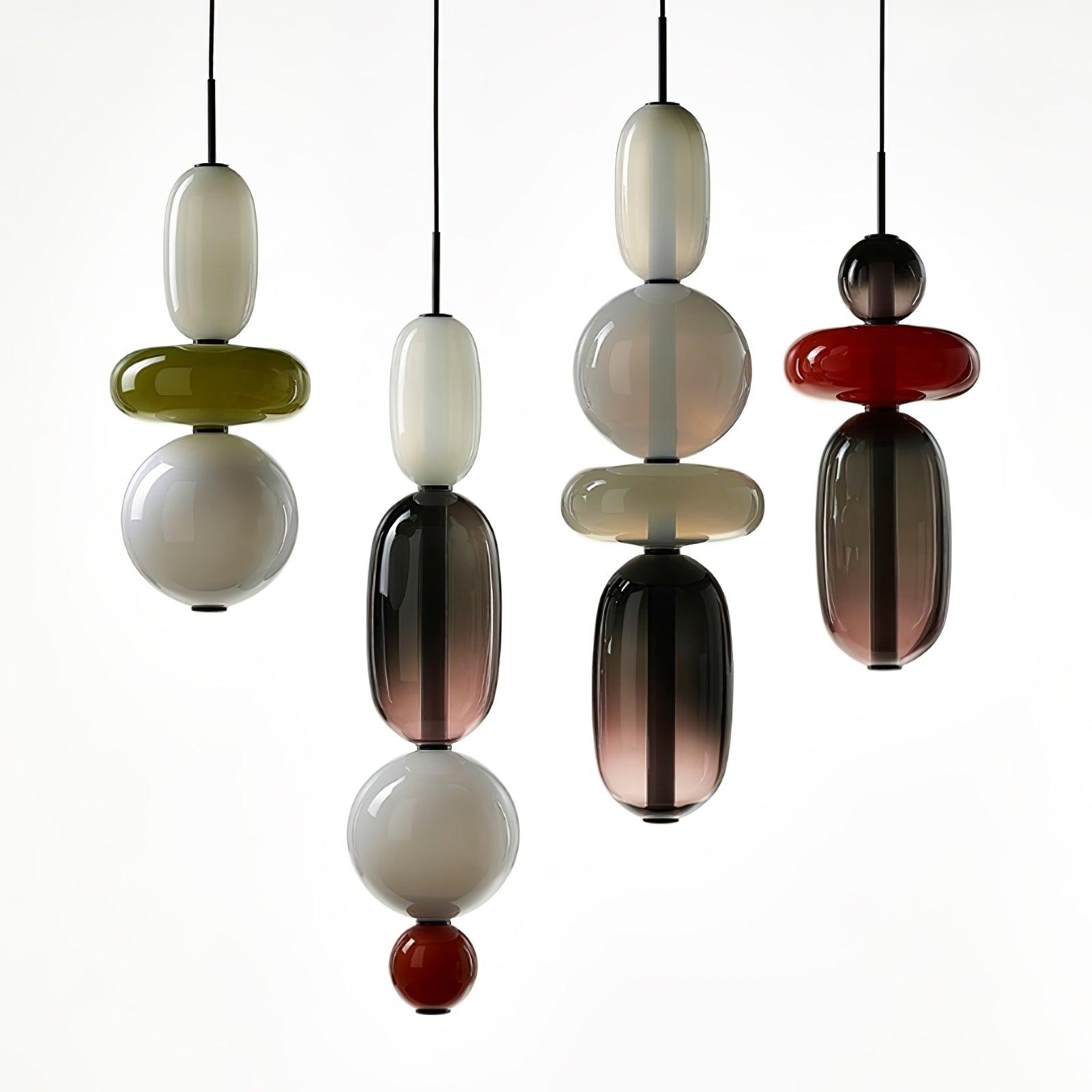 Candied Glass Combo Pendant Light-Neutral Decor