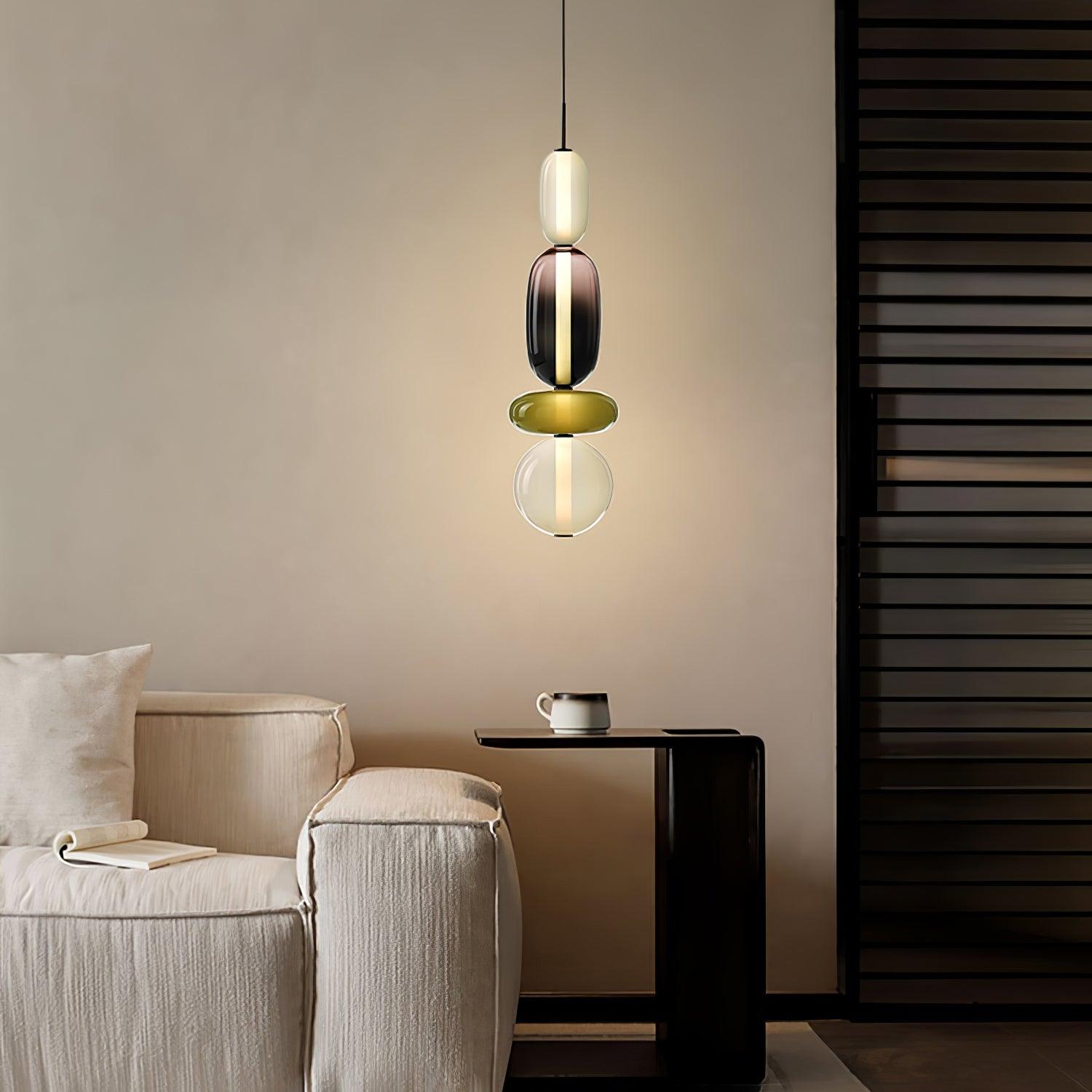 Orba Candied Glass Pendant Light-Neutral Decor