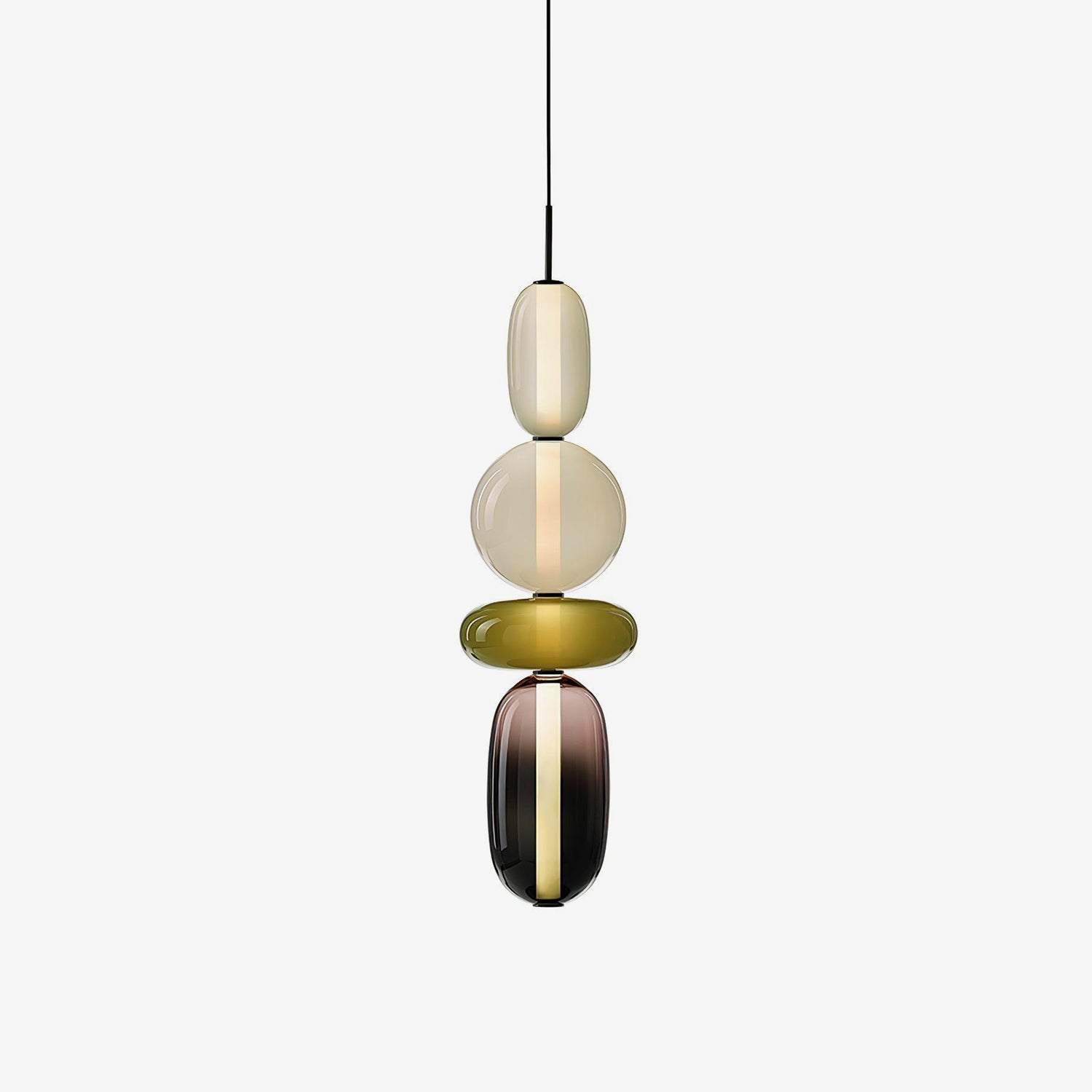 Orba Candied Glass Pendant Light-Neutral Decor
