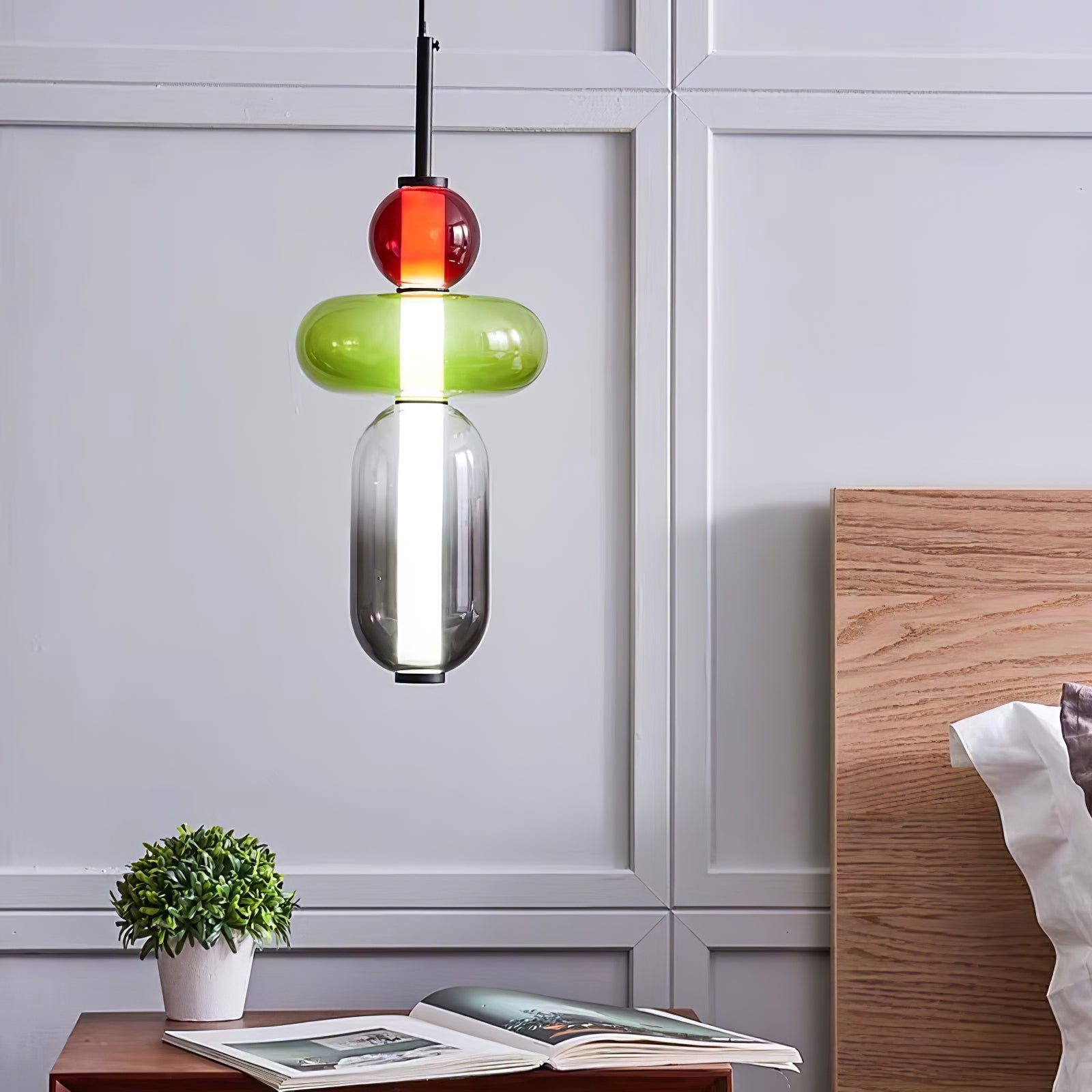 Orba Candied Glass Pendant Light-Neutral Decor