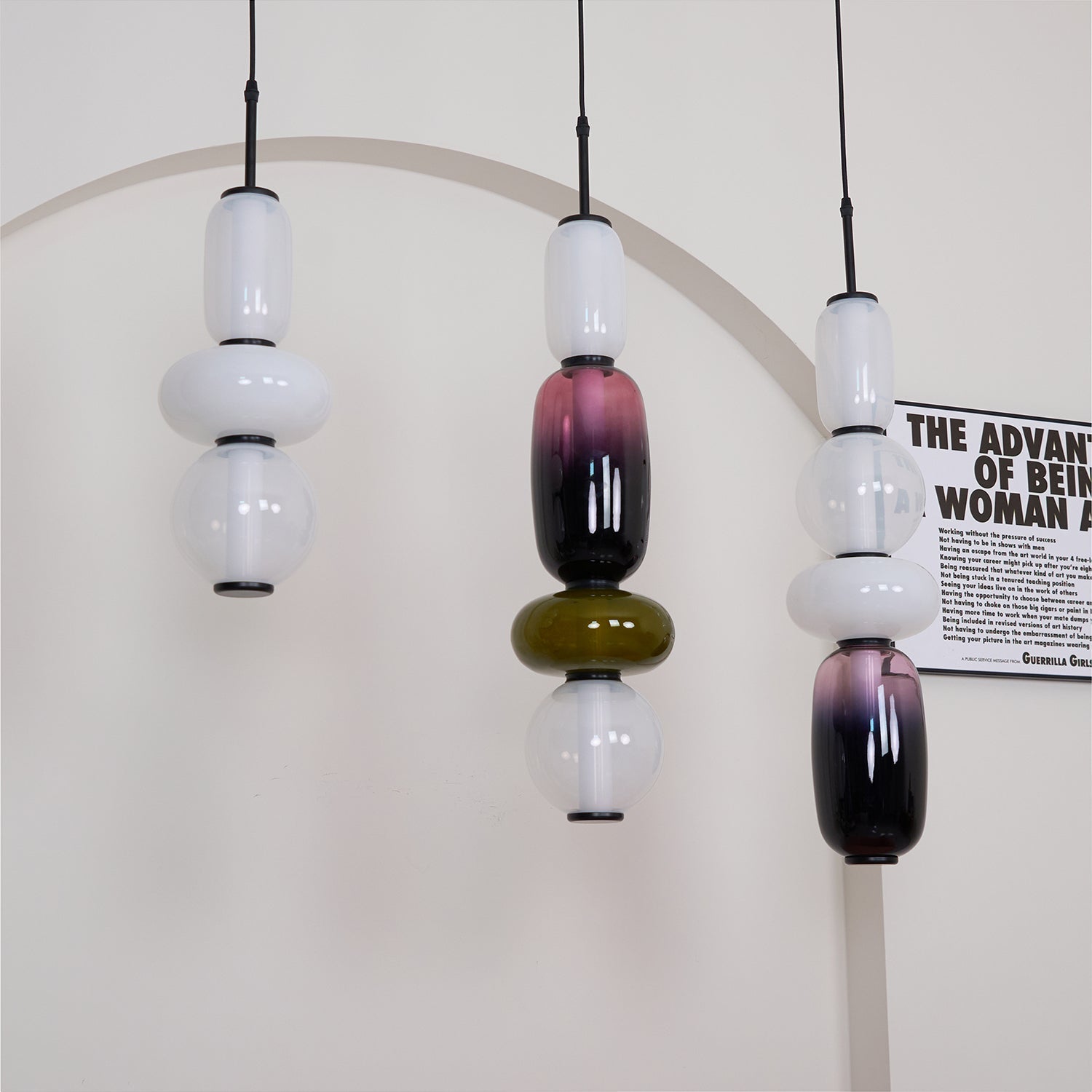 Orba Candied Glass Pendant Light-Neutral Decor