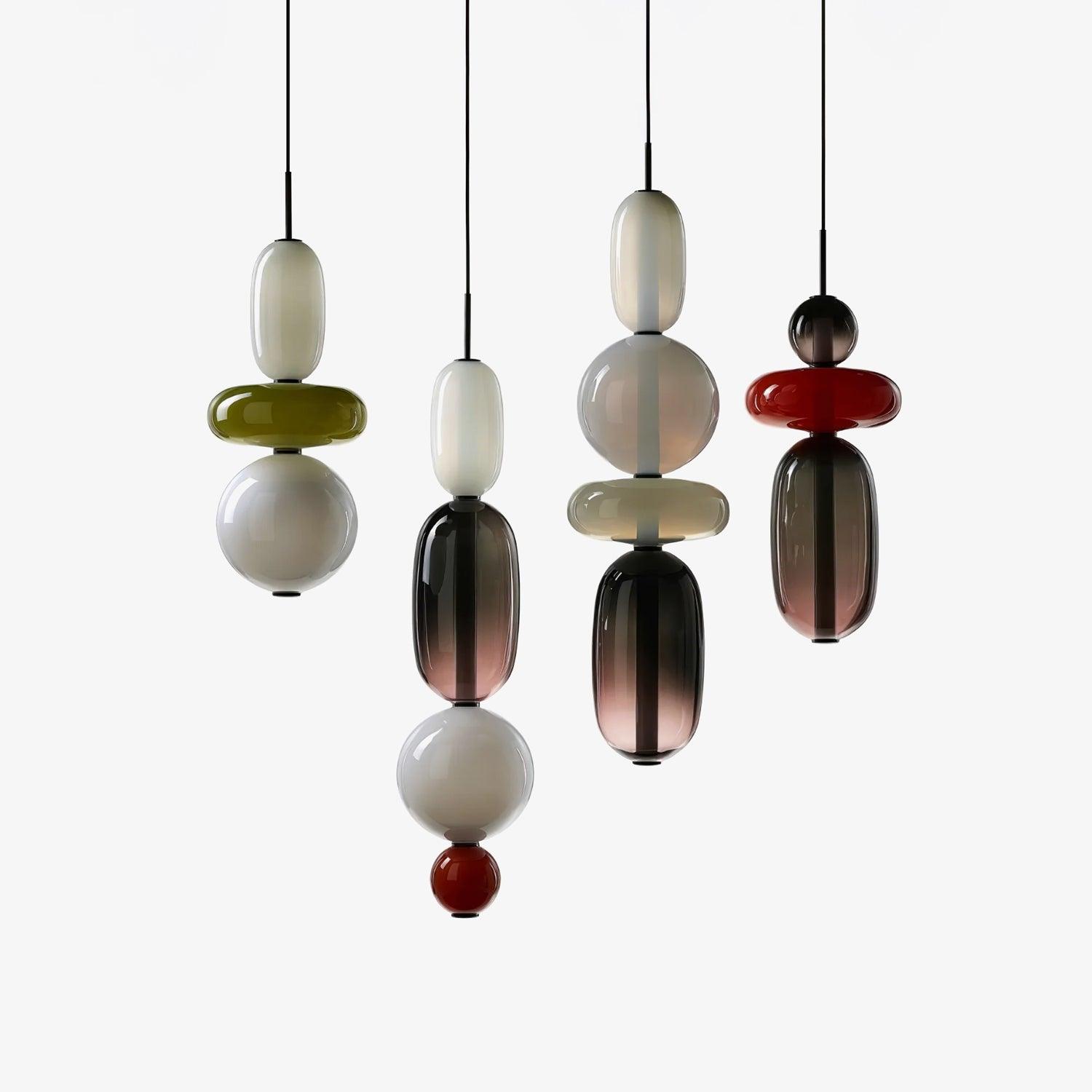 Orba Candied Glass Pendant Light-Neutral Decor