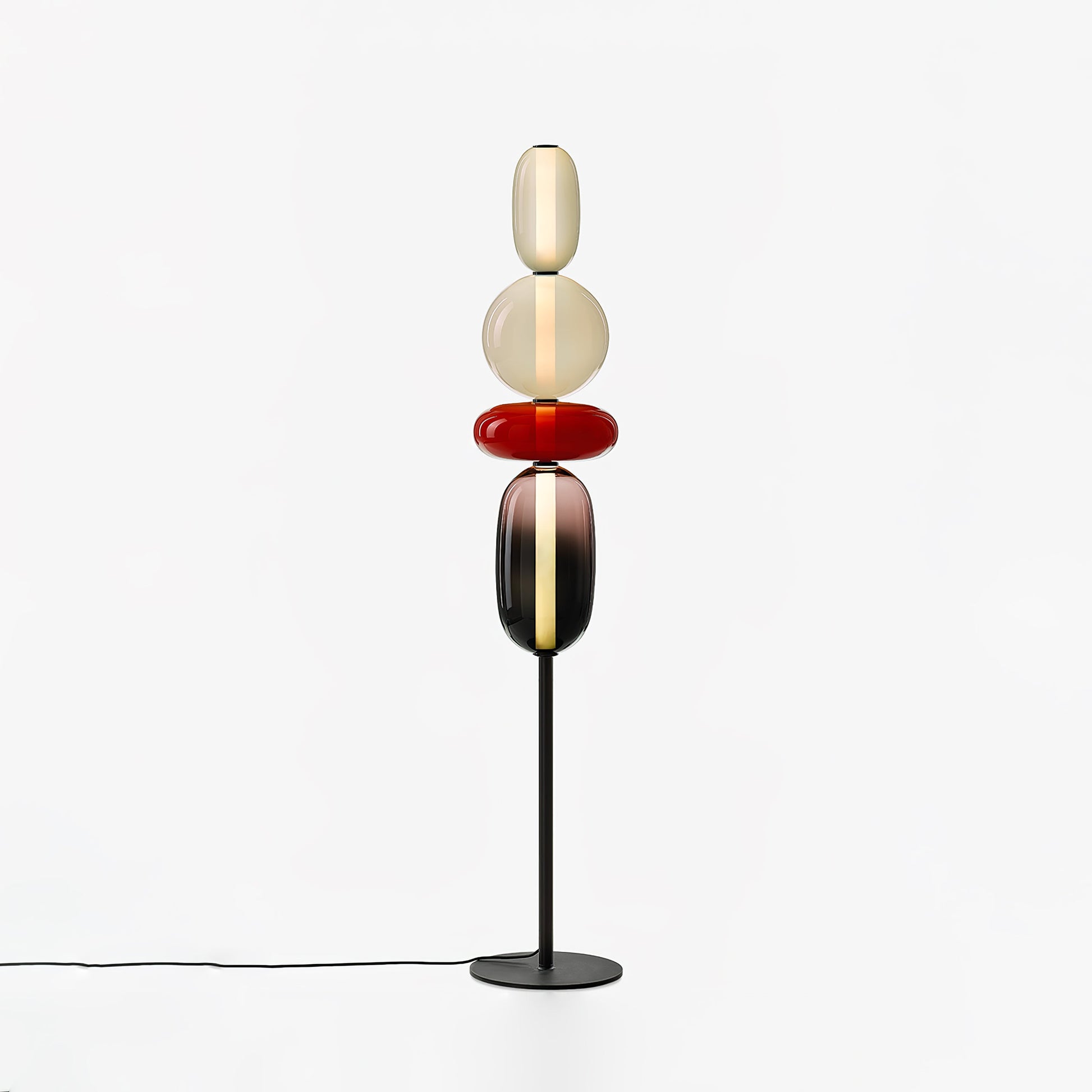 Ririxy Floor Light Candiedplayful Glass-Neutral Decor