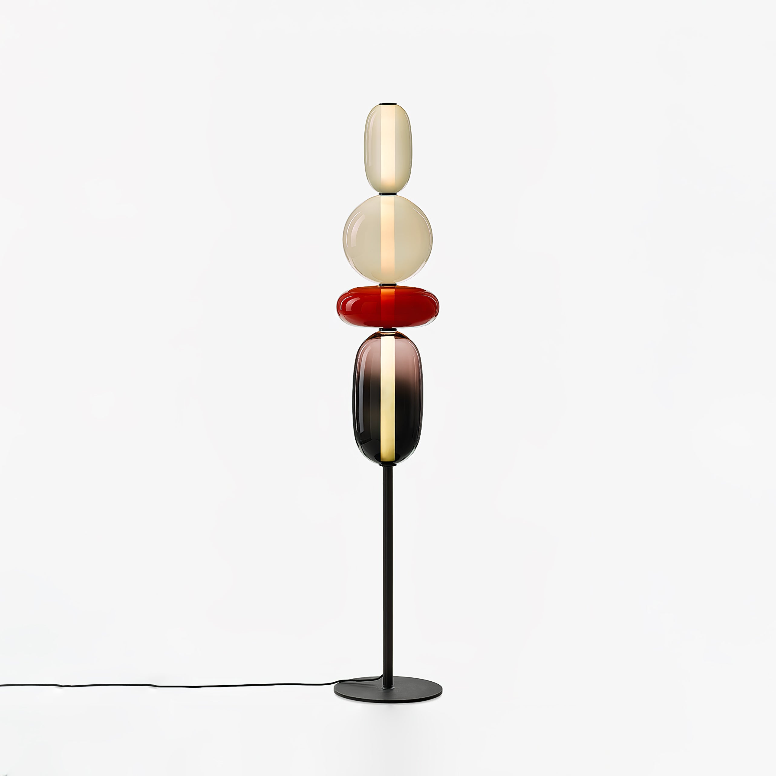Ririxy Floor Light Candiedplayful Glass-Neutral Decor