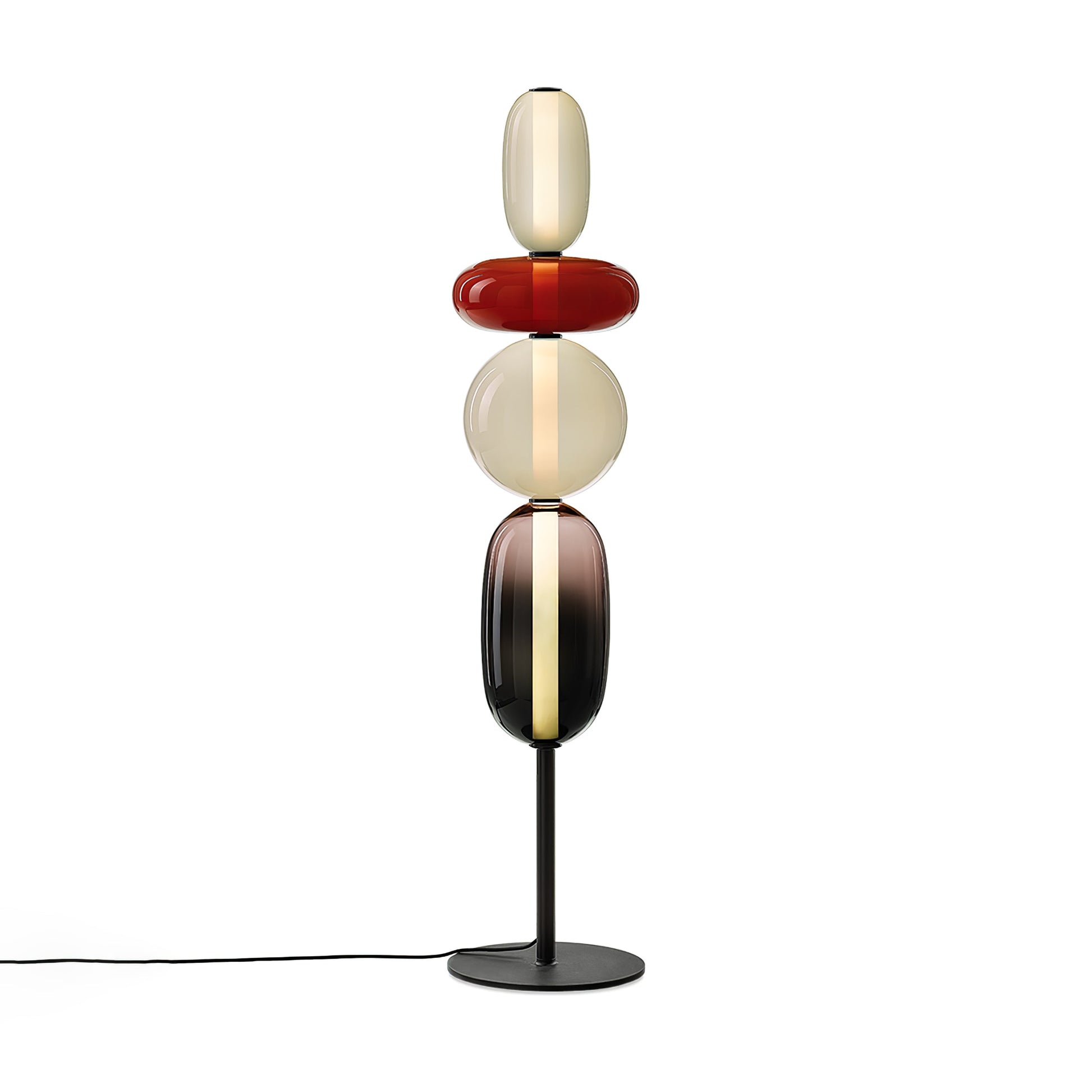 Ririxy Floor Light Candiedplayful Glass-Neutral Decor