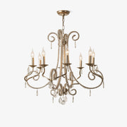 Elysara Crystal Candle Chandelier-Neutral Decor