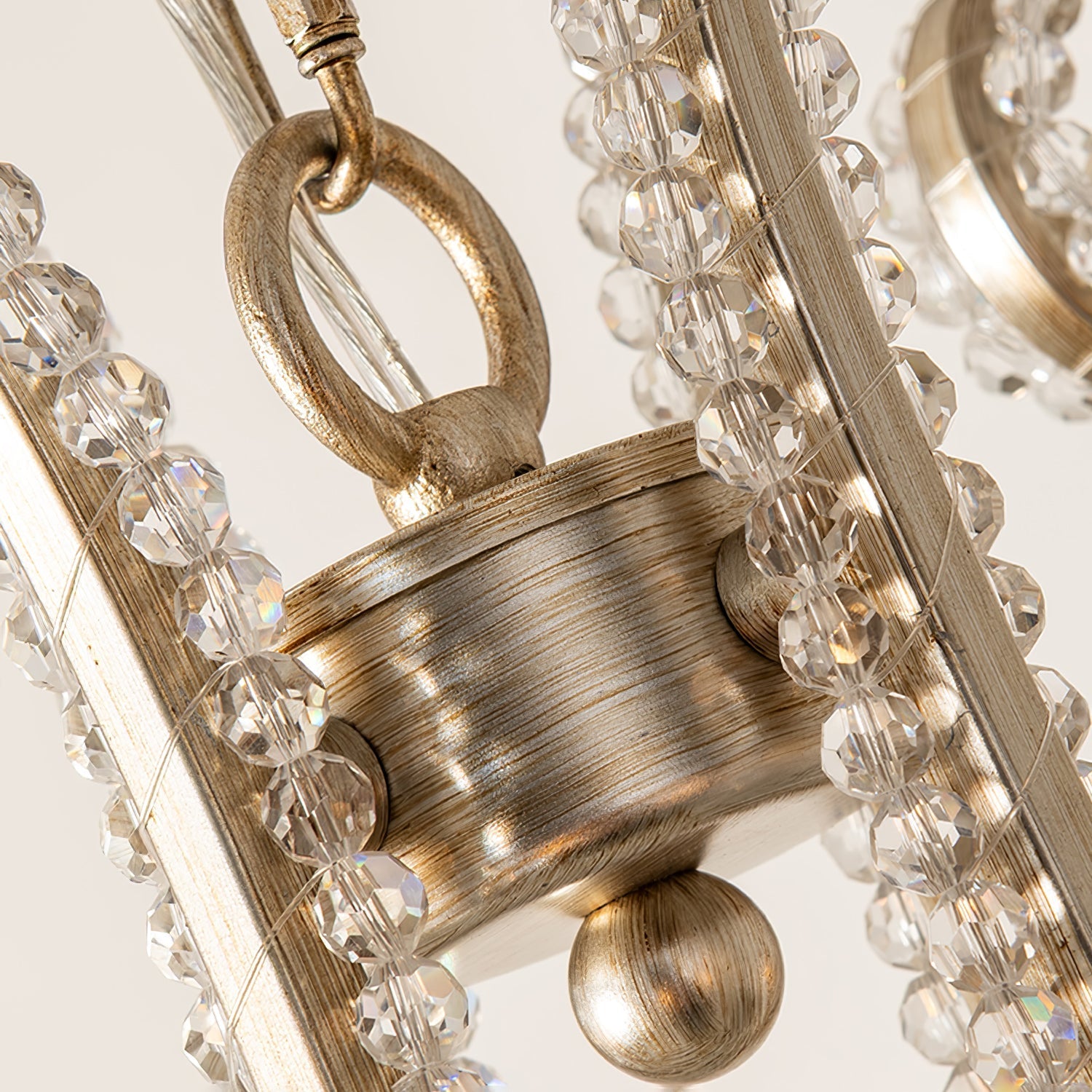 Elysara Crystal Candle Chandelier-Neutral Decor
