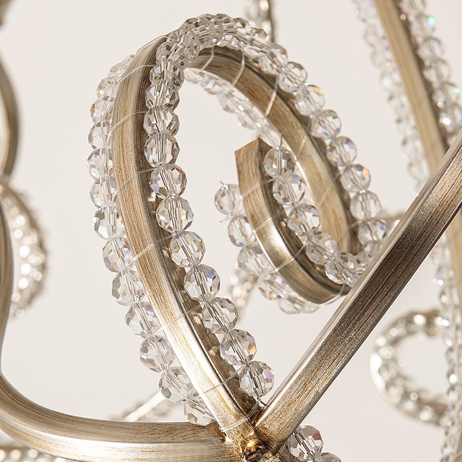 Elysara Crystal Candle Chandelier-Neutral Decor