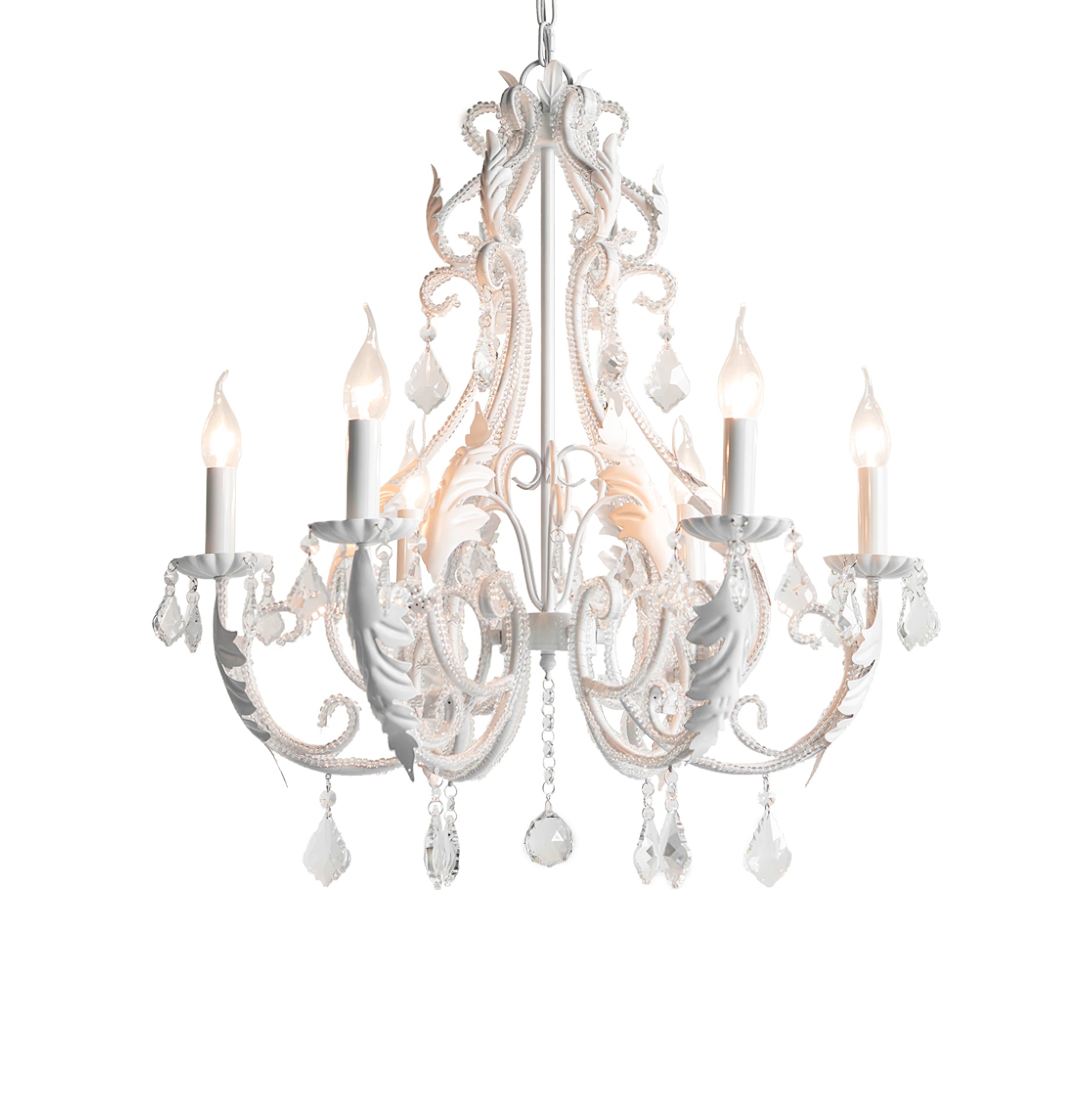 Yuna Pendant Lamp Candle Holder Crystal Beads-Neutral Decor