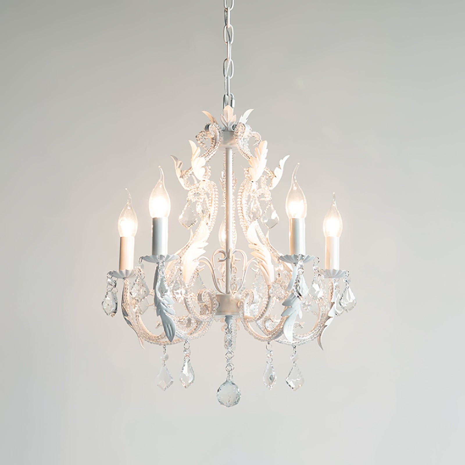 Yuna Pendant Lamp Candle Holder Crystal Beads-Neutral Decor