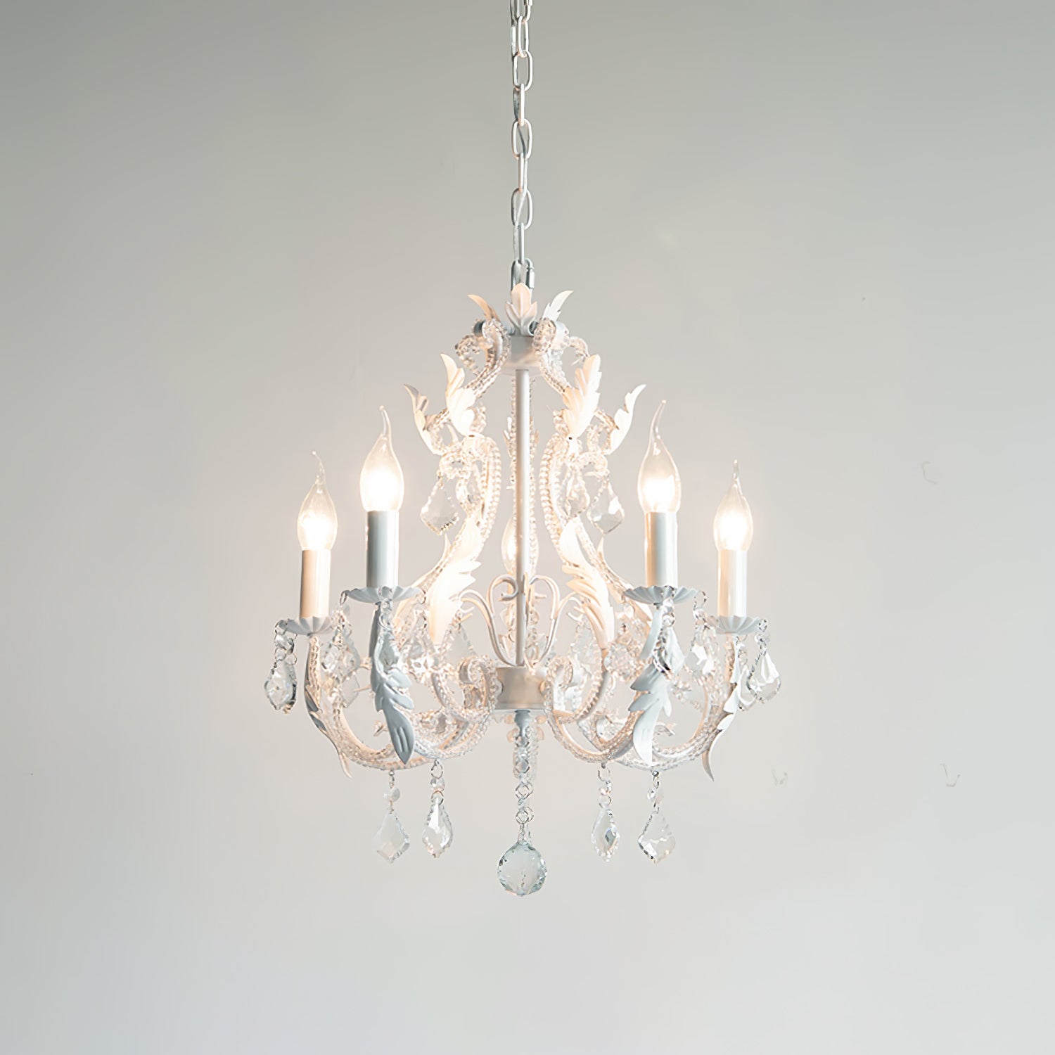 Yuna Pendant Lamp Candle Holder Crystal Beads-Neutral Decor