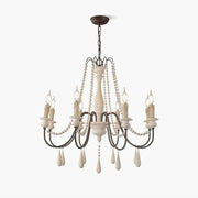 Komino Chandelier Candle Scroll Arm Rustic-Neutral Decor
