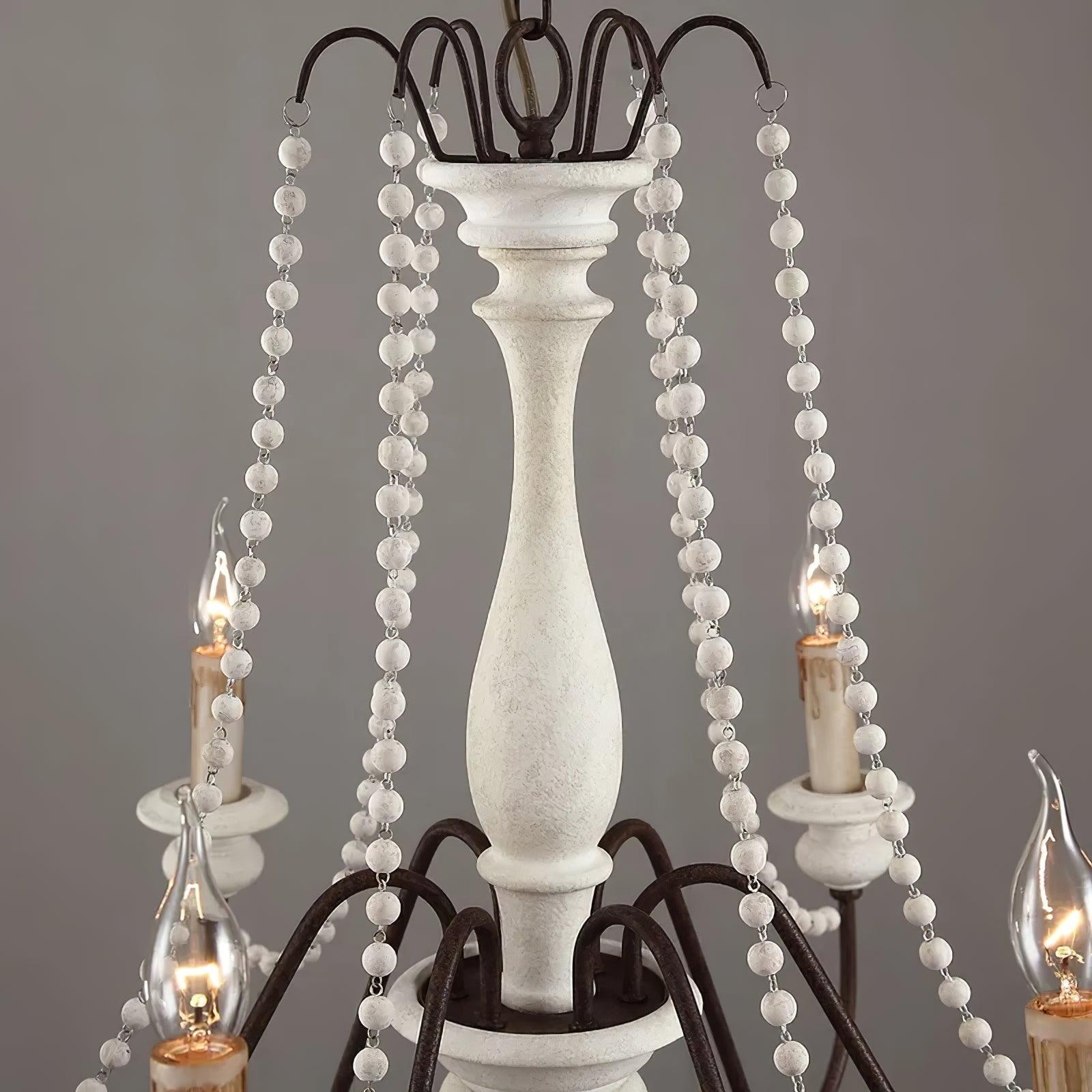 Komino Chandelier Candle Scroll Arm Rustic-Neutral Decor