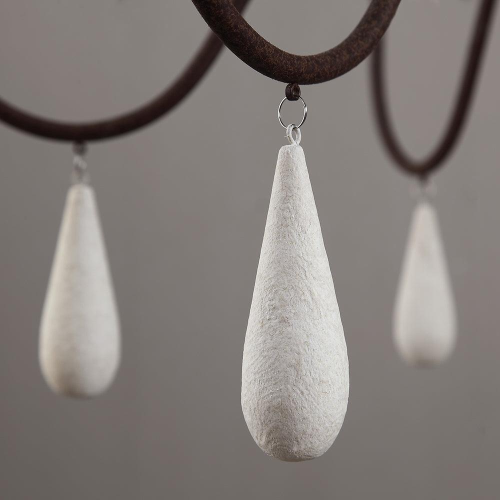 Komino Chandelier Candle Scroll Arm Rustic-Neutral Decor
